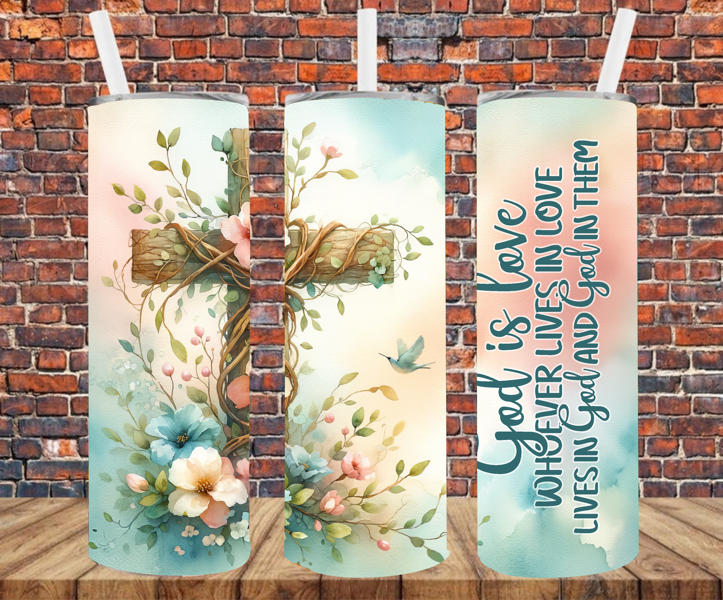 God Is Love - Tumbler Wrap - Sublimation Transfers