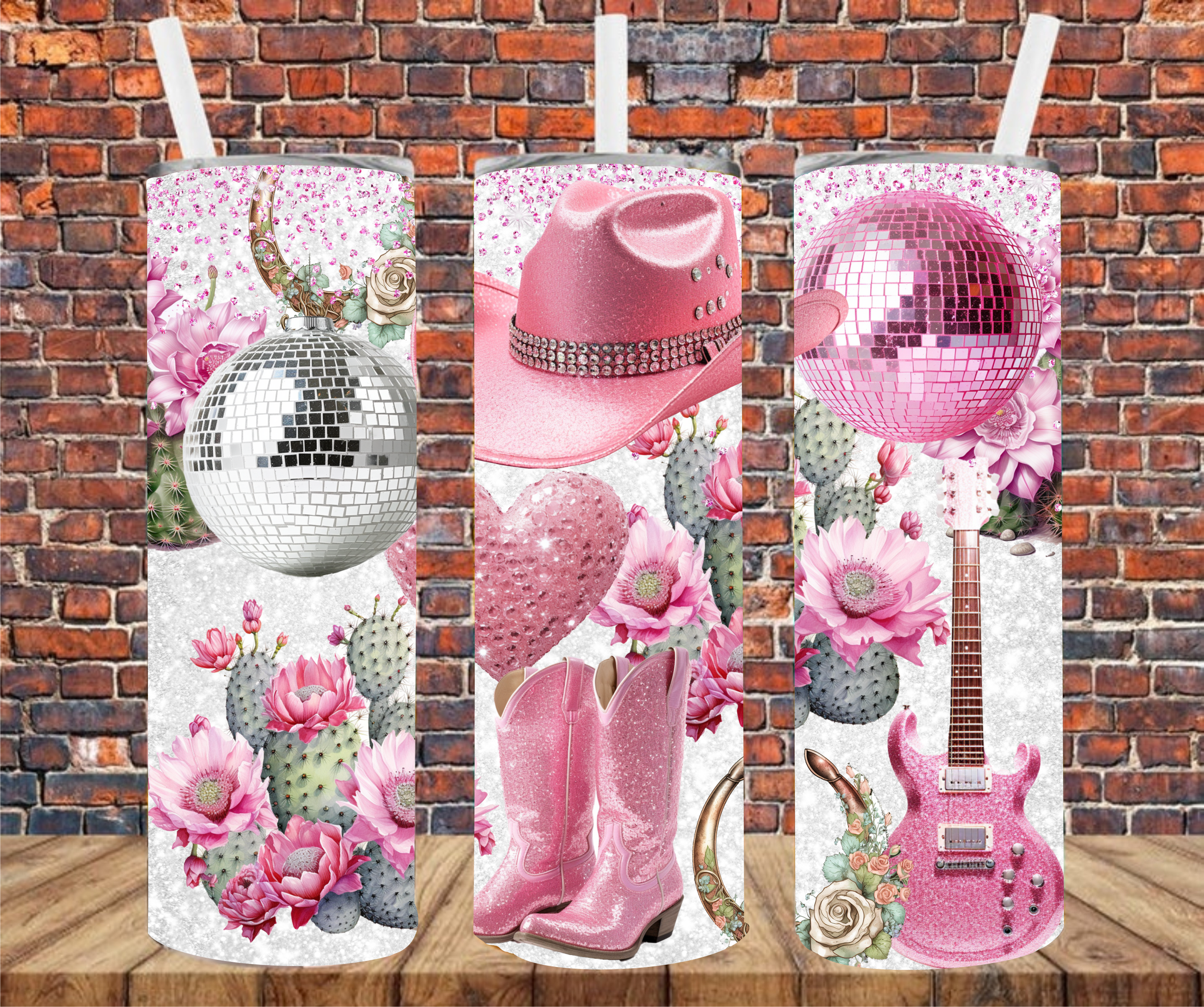 Disco Cowgirl - Tumbler Wrap - Sublimation Transfer