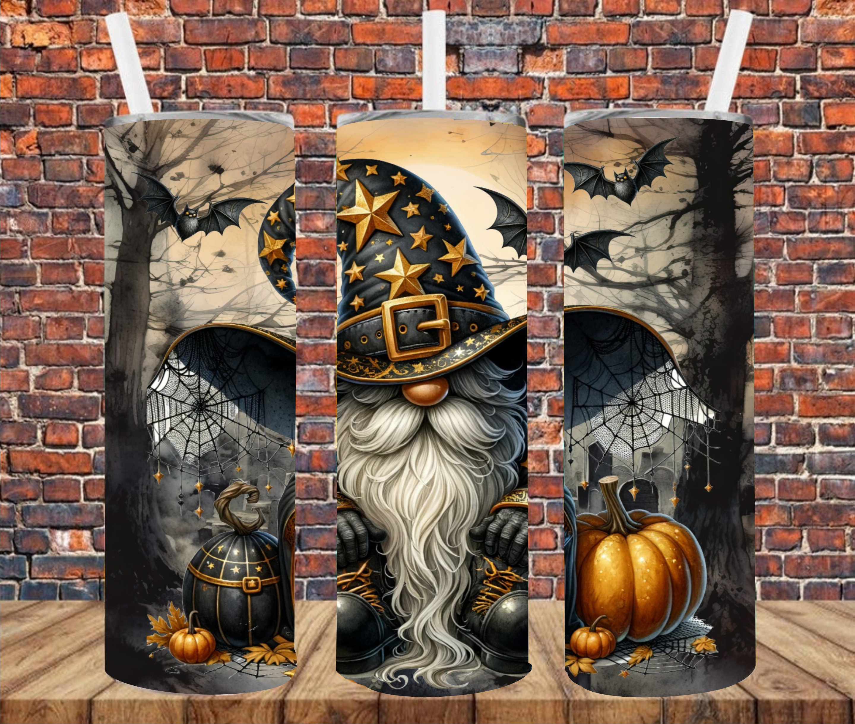 Spooky Gnome Wizard - Tumbler Wrap - Sublimation Transfers