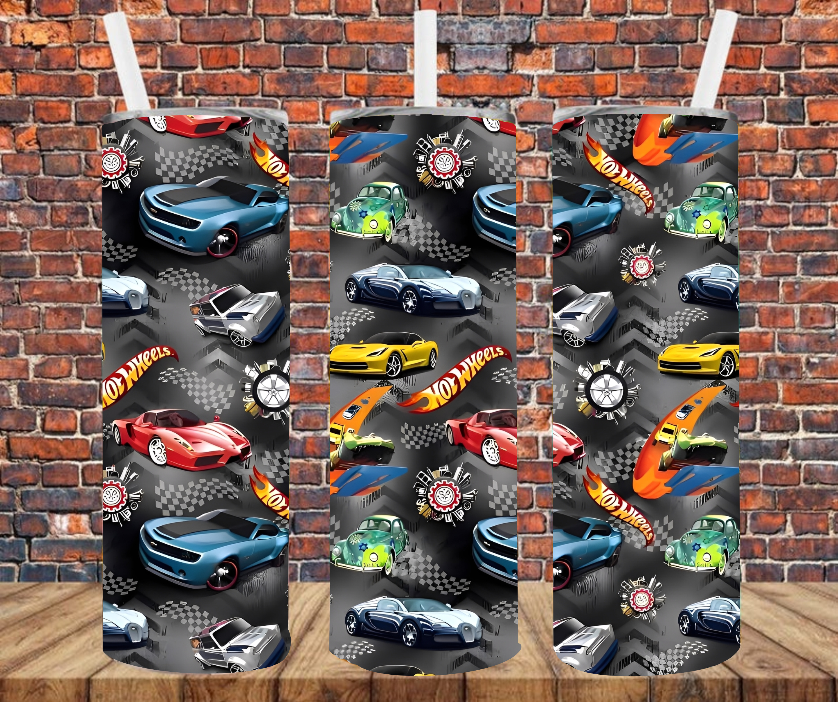 Race Cars - Tumbler Wrap - Sublimation Transfers