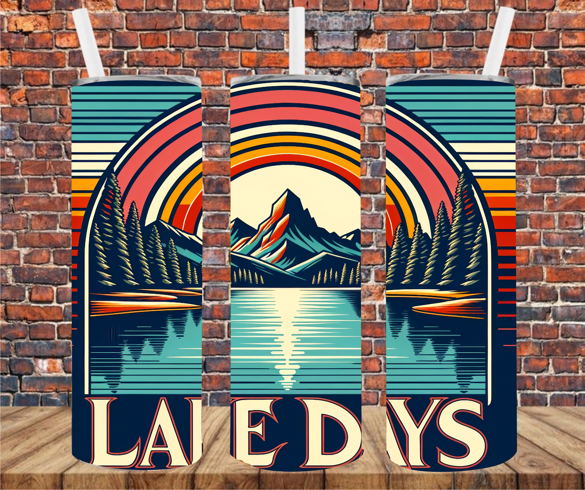 Lake Days - Tumbler Wrap - Sublimation Transfer