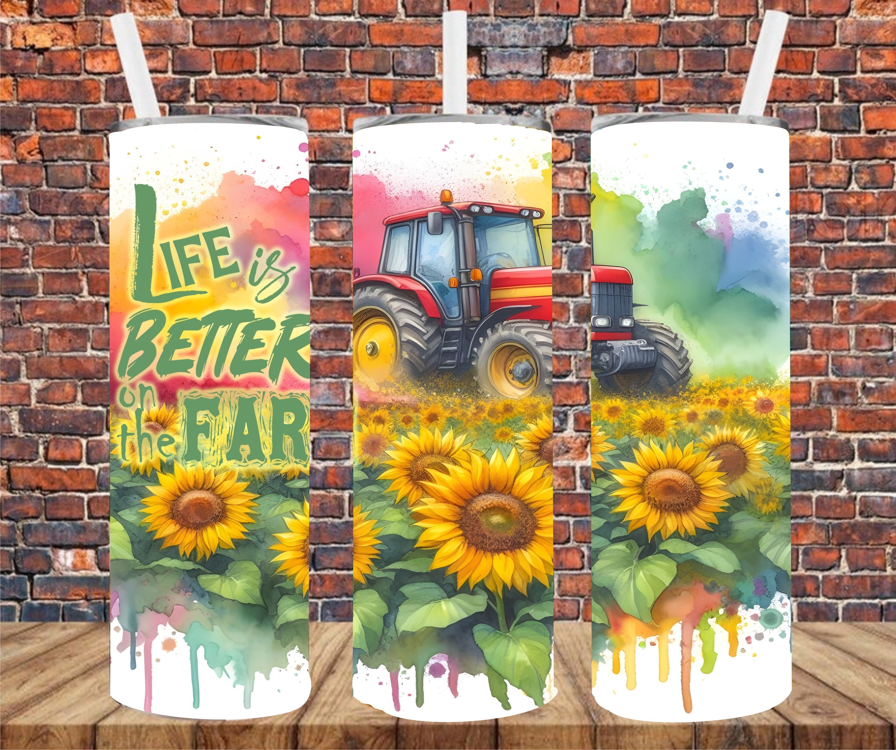 Life Is Better One The Farm - Tumbler Wrap - Sublimation Transfer