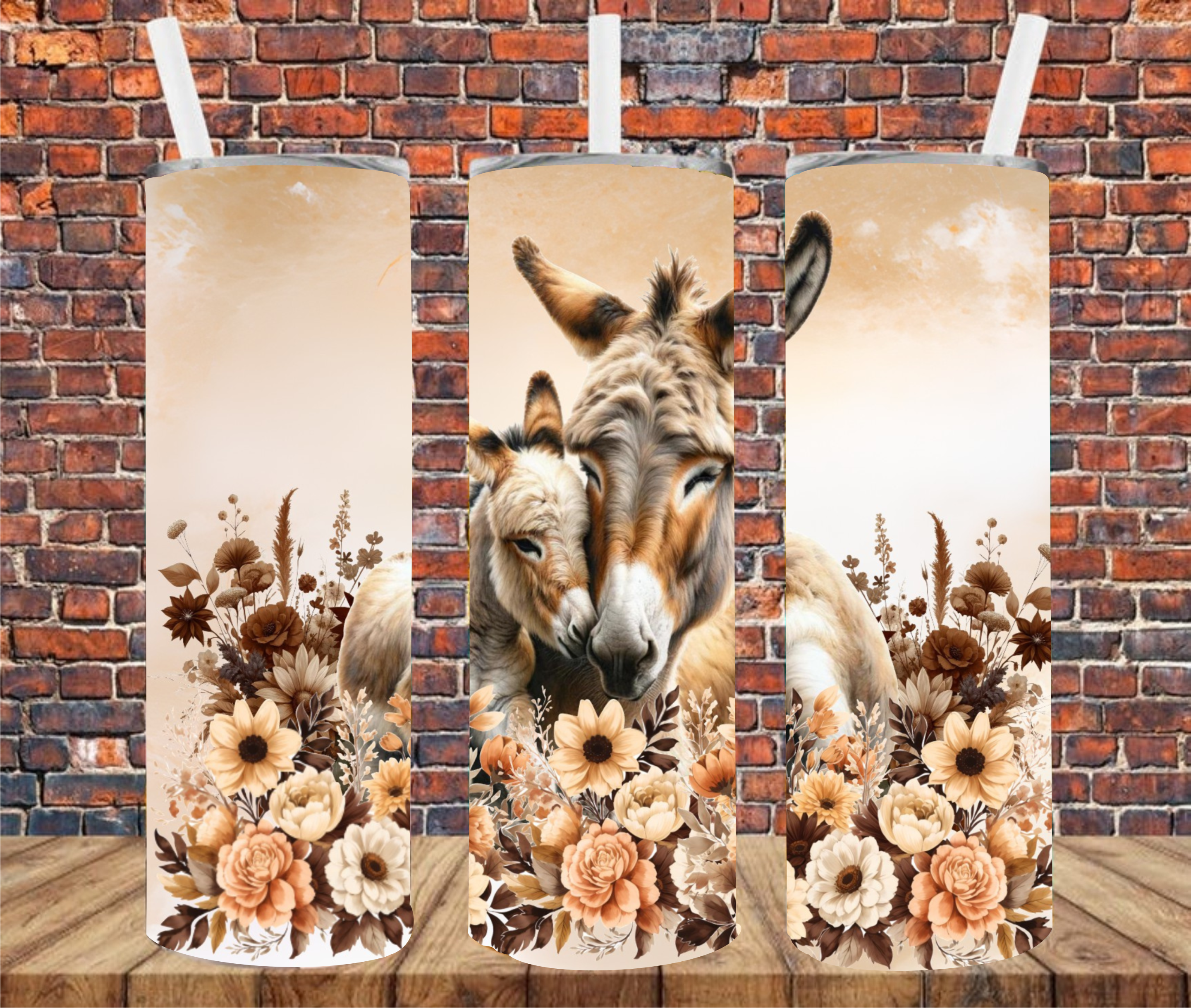 Mama & Baby Donkey - Tumbler Wrap - Sublimation Transfers
