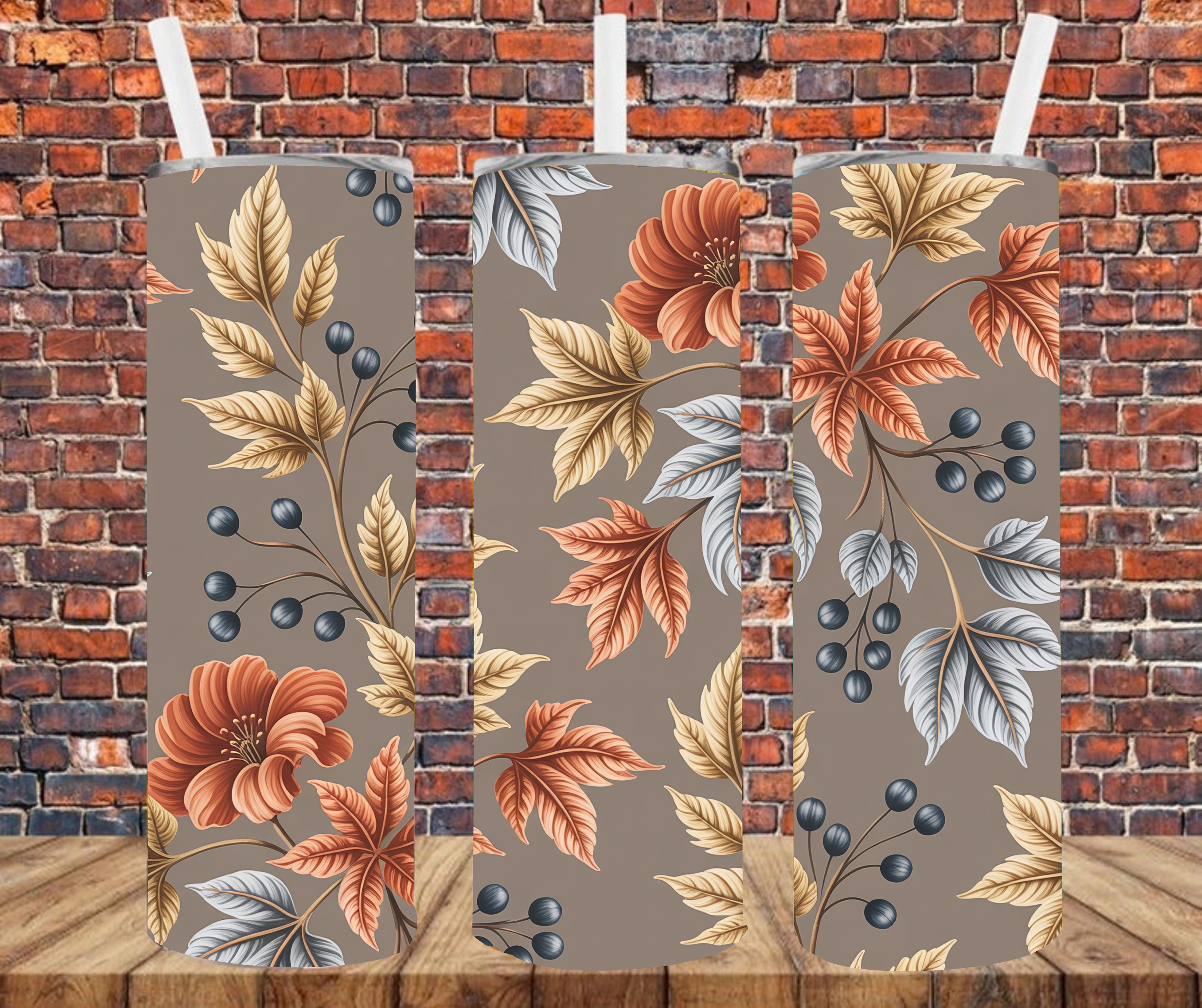 Autumn Leaves - Tumbler Wrap - vinyl Transfers