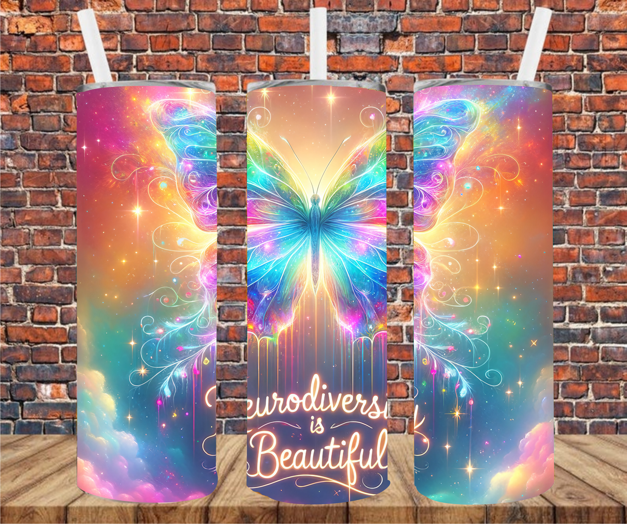 Neurodiversity Is Beautiful - Tumbler Wrap - Vinyl Transfer