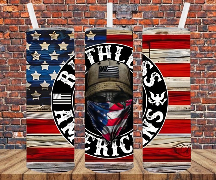 Ruthless Americans - Tumbler Wrap - Sublimation Transfers