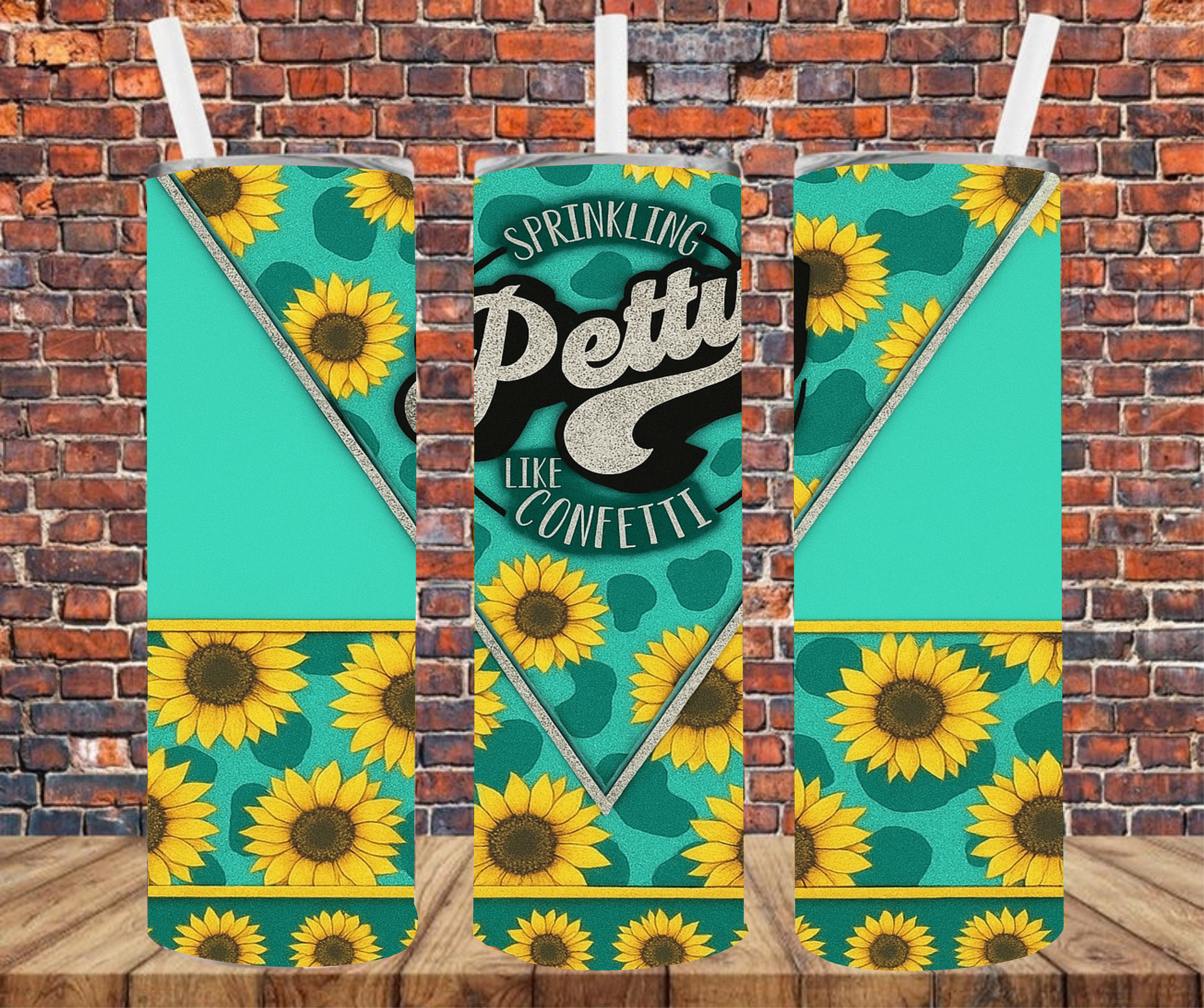 Sprinkling Petty Like Confetti - Tumbler Wrap - Sublimation Transfers