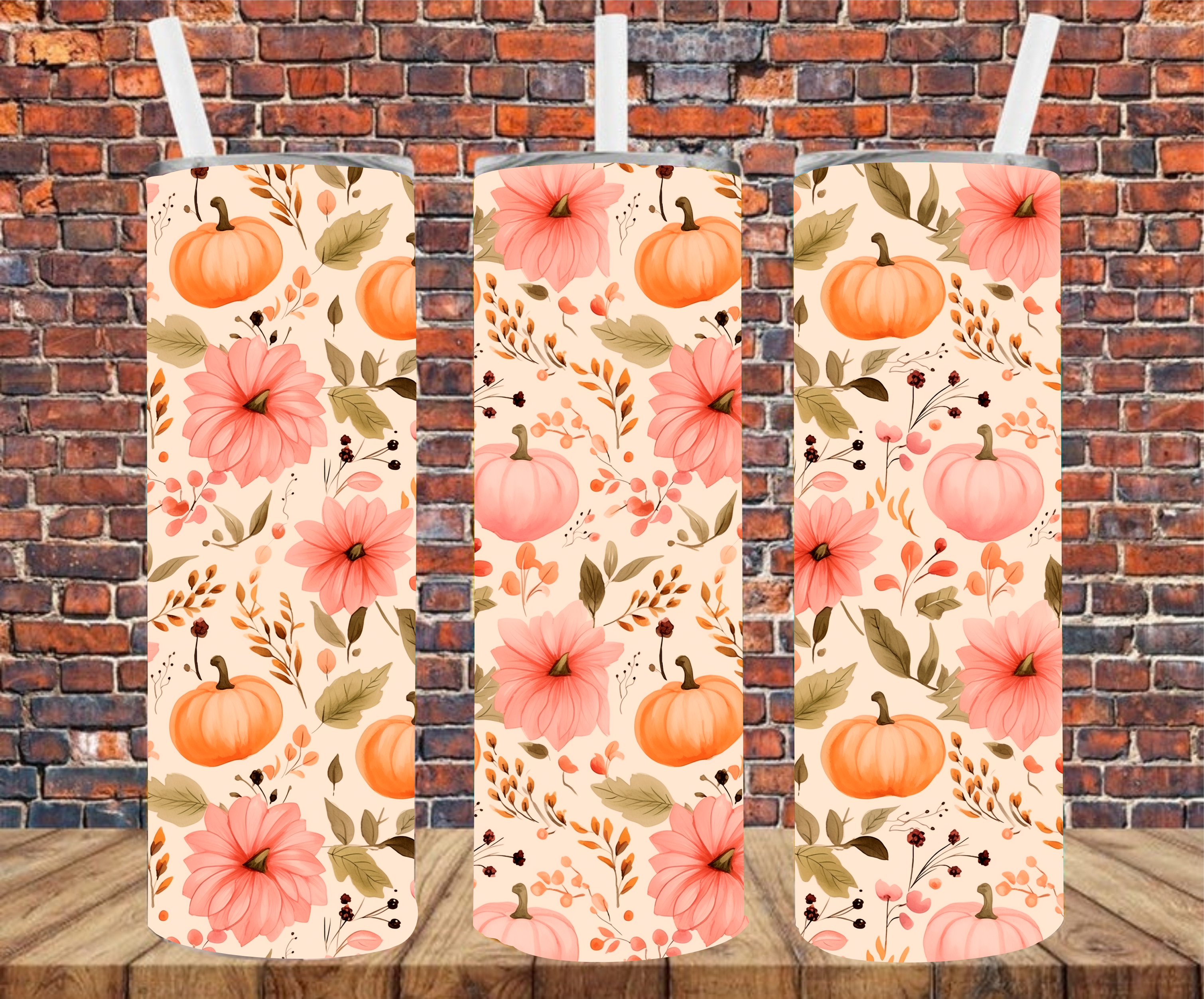 Fall Pumpkins - Tumbler Wrap - Sublimation Transfers