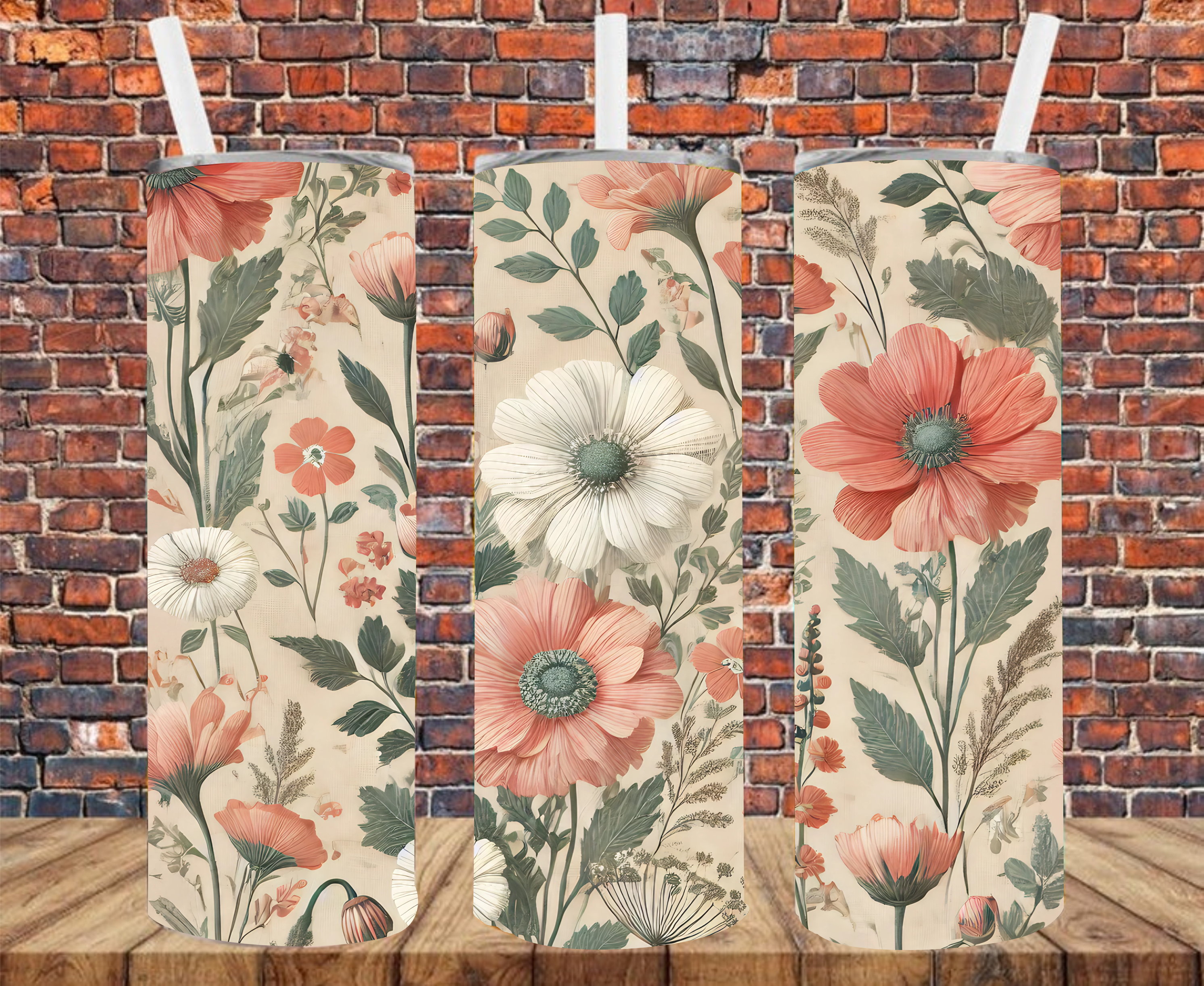 Floral - Tumbler Wrap - Sublimation Transfer