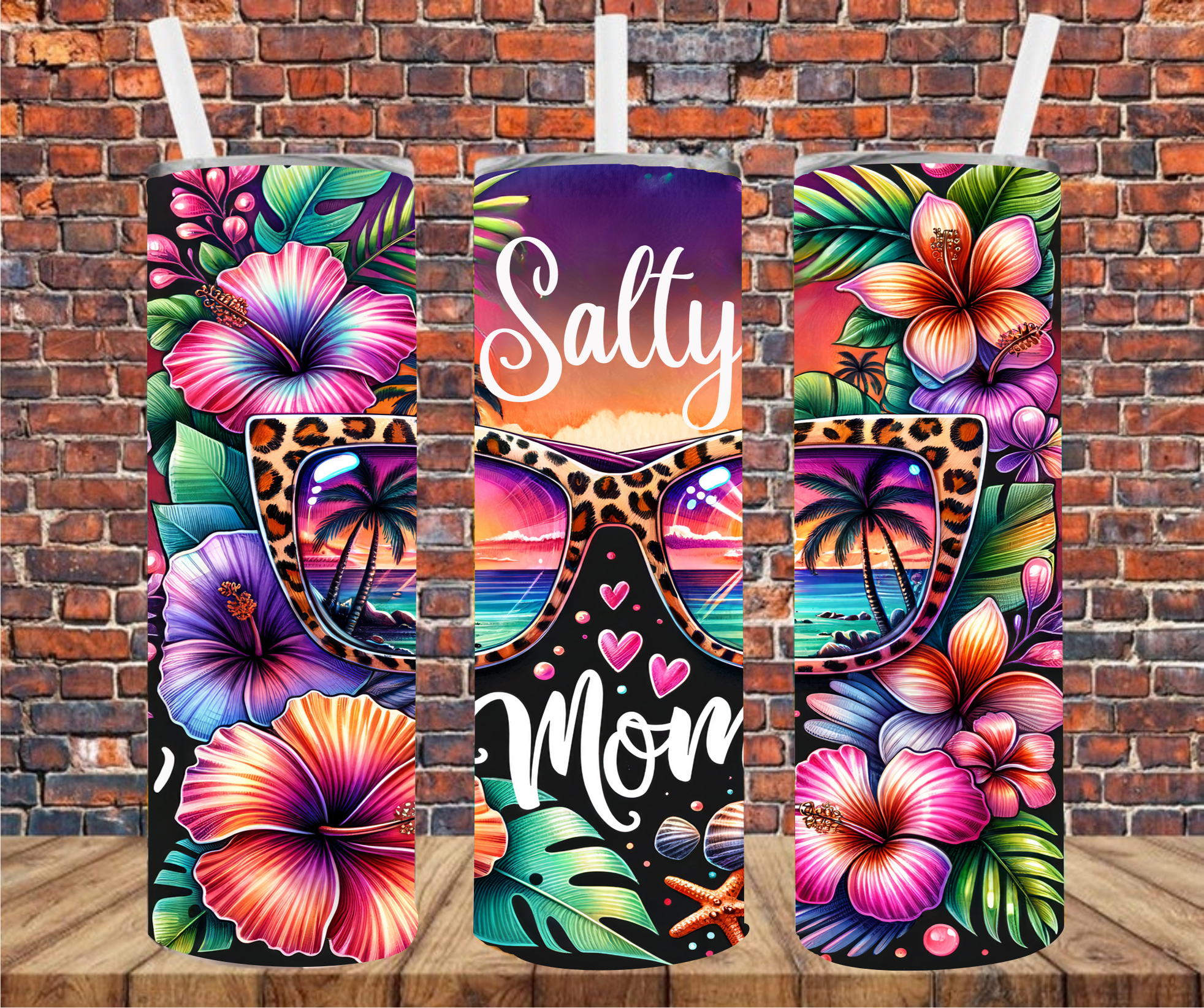 Salty Mom - Tumbler Wrap - Vinyl Transfer
