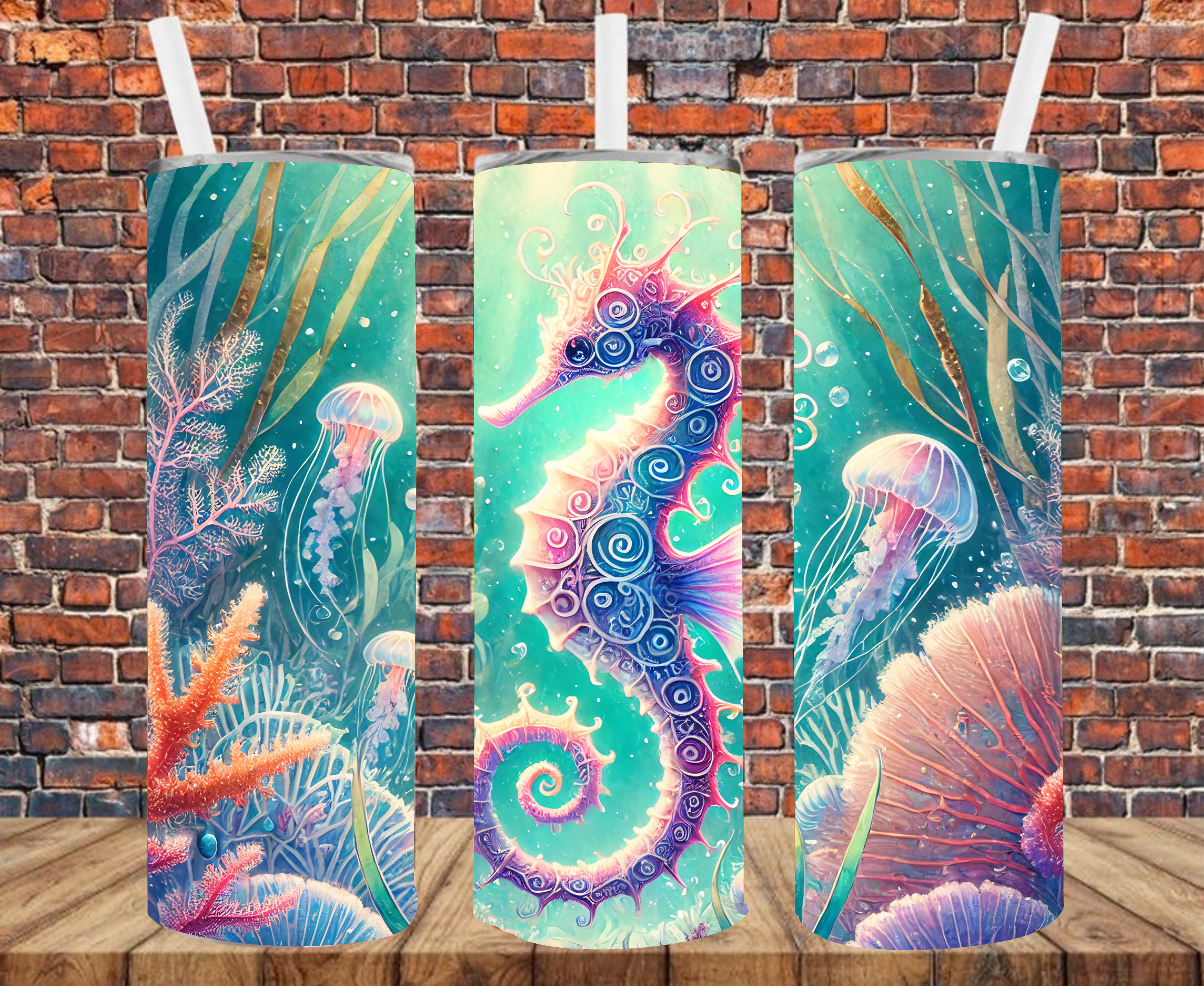 Seahorse - Tumbler Wrap - Sublimation Transfer