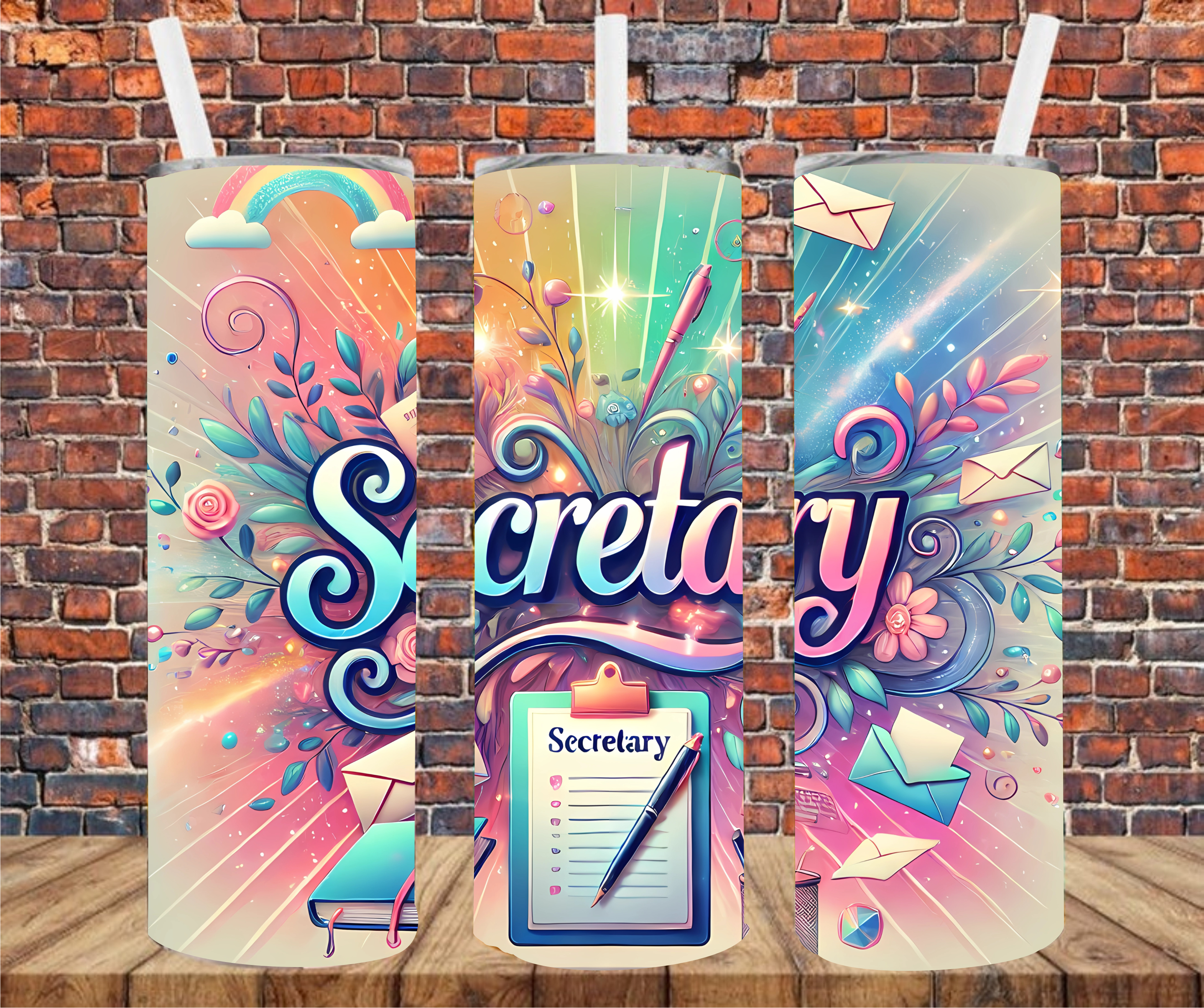 Secretary - Tumbler Wrap - Sublimation Transfers