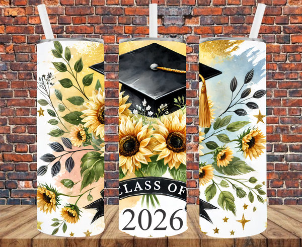 Senior, Choose Year - Tumbler Wrap - Sublimation Transfer