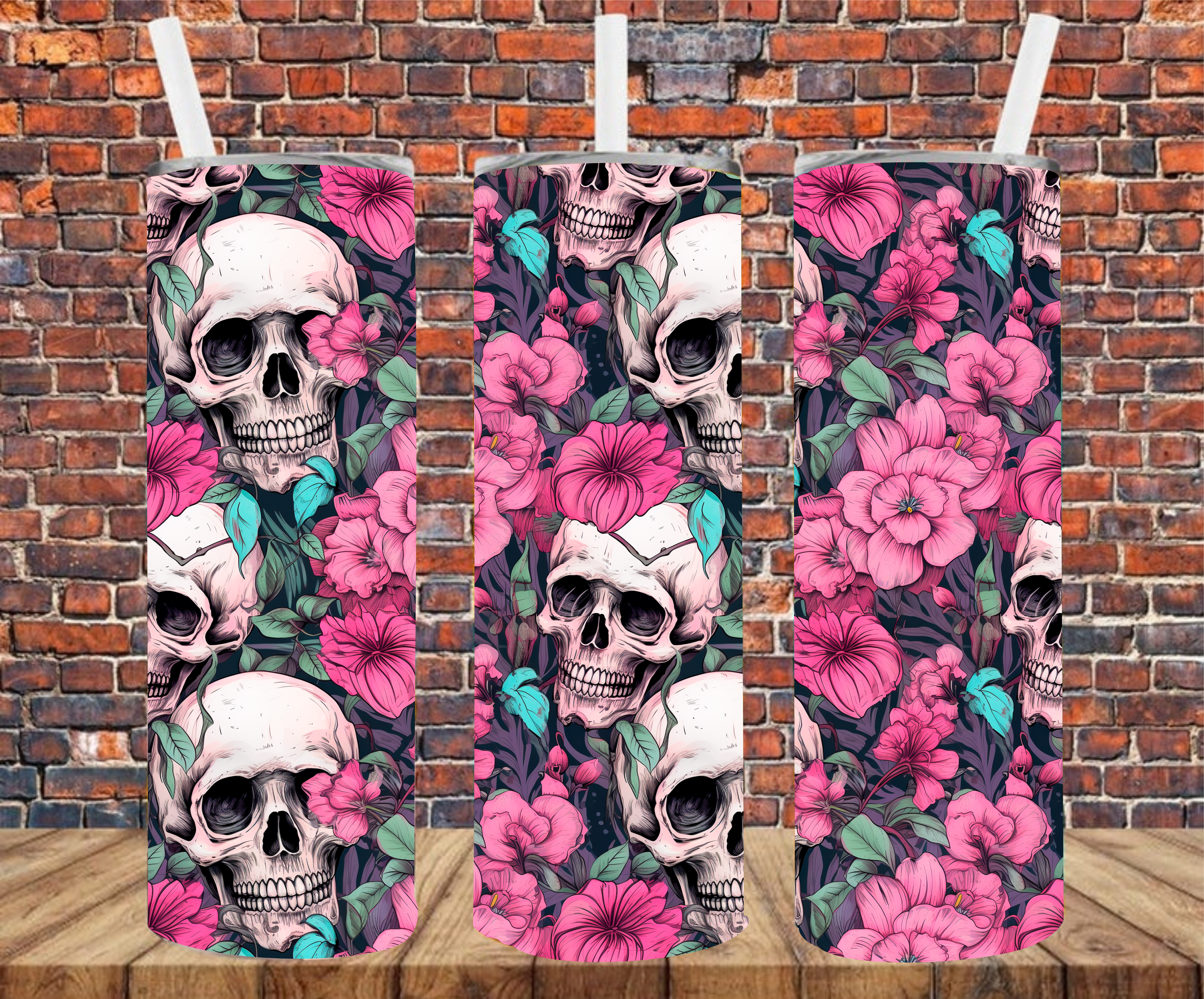 Sugar Skulls - Tumbler Wrap - Sublimation Transfers