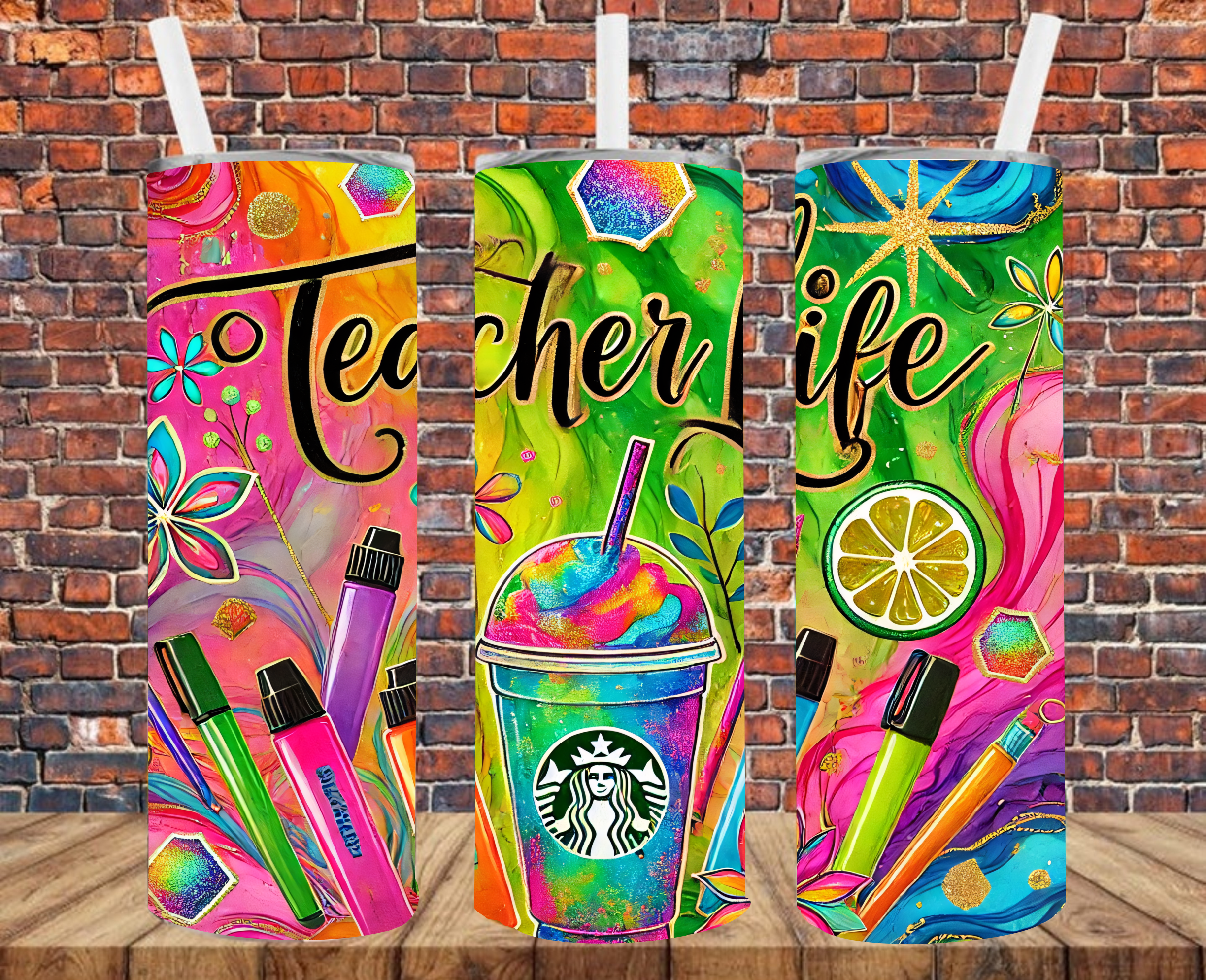 Teacher Life - Tumbler Wrap - Vinyl Transfer
