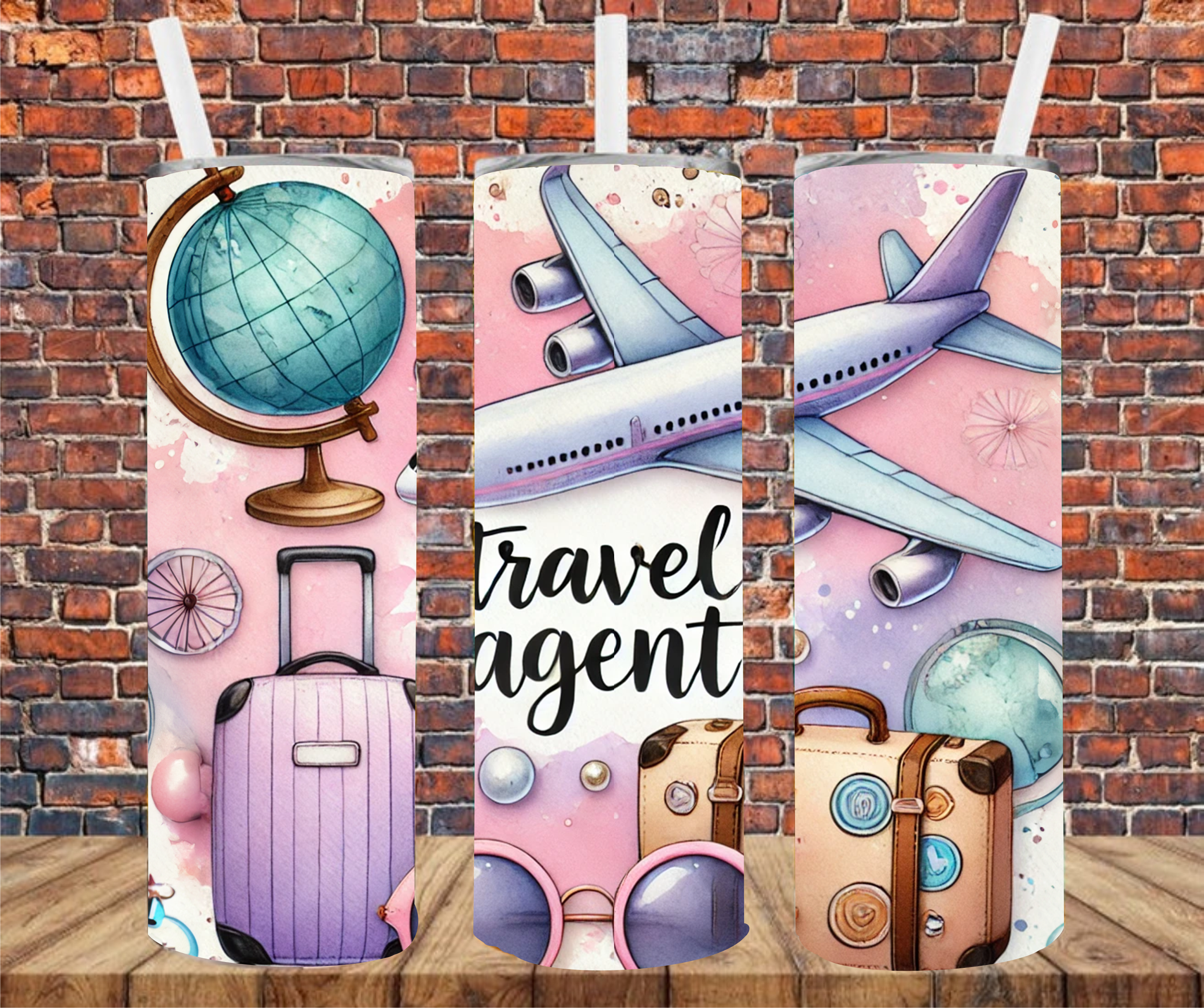Travel Agent - Tumbler Wrap - Sublimation Transfer