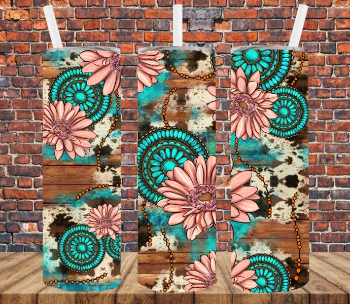 Western Floral - Tumbler Wrap Vinyl Transfers