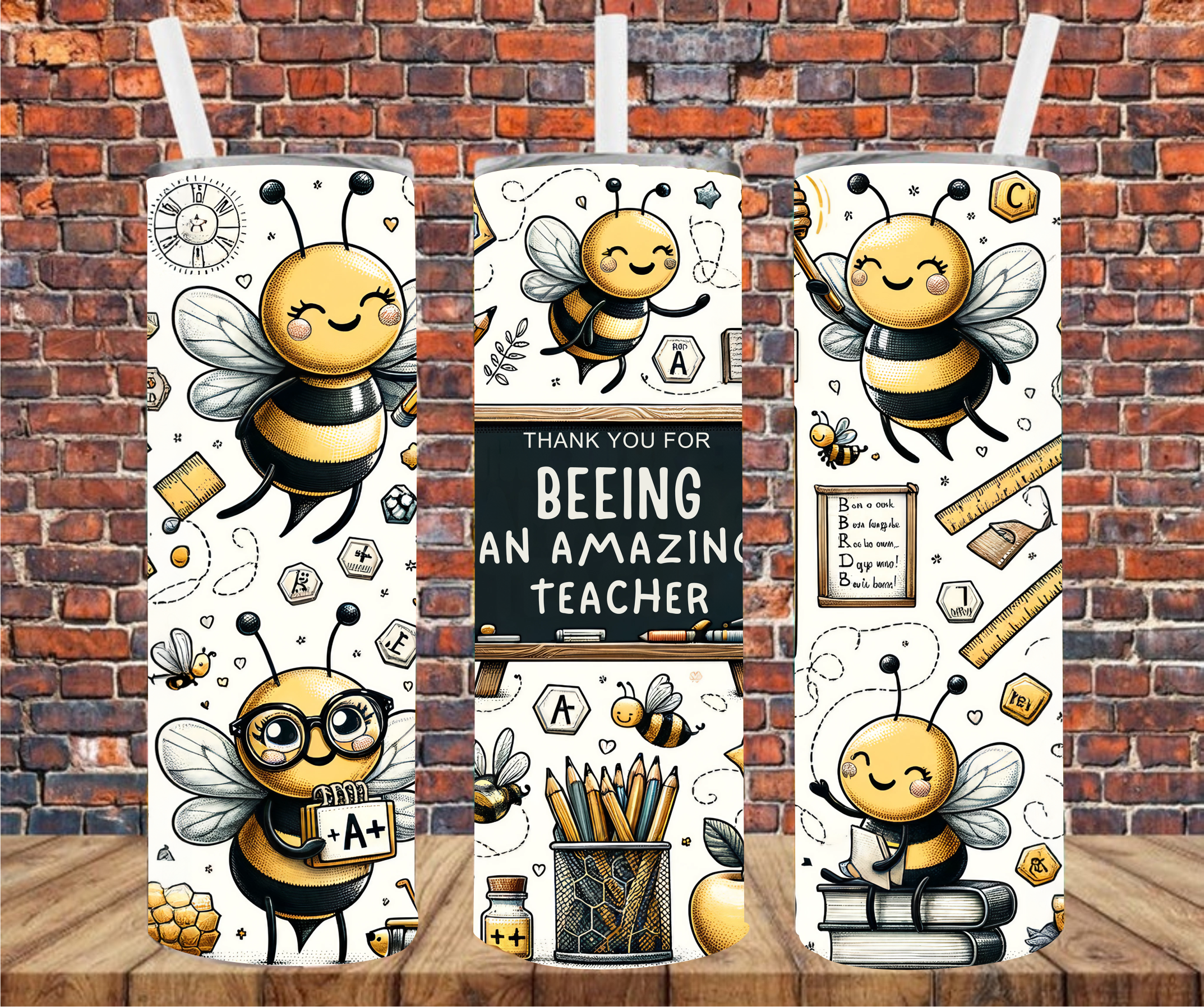 Thank You For Beeing An Amazing Teacher - Tumbler Wrap - Sublimation Transfer