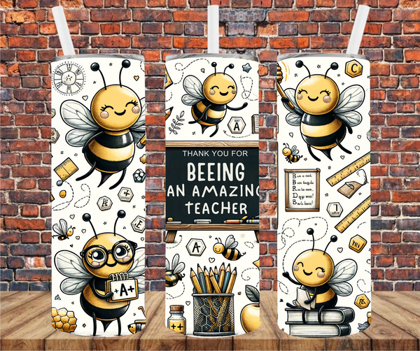 Thank You For Beeing An Amazing Teacher - Tumbler Wrap - Sublimation Transfer