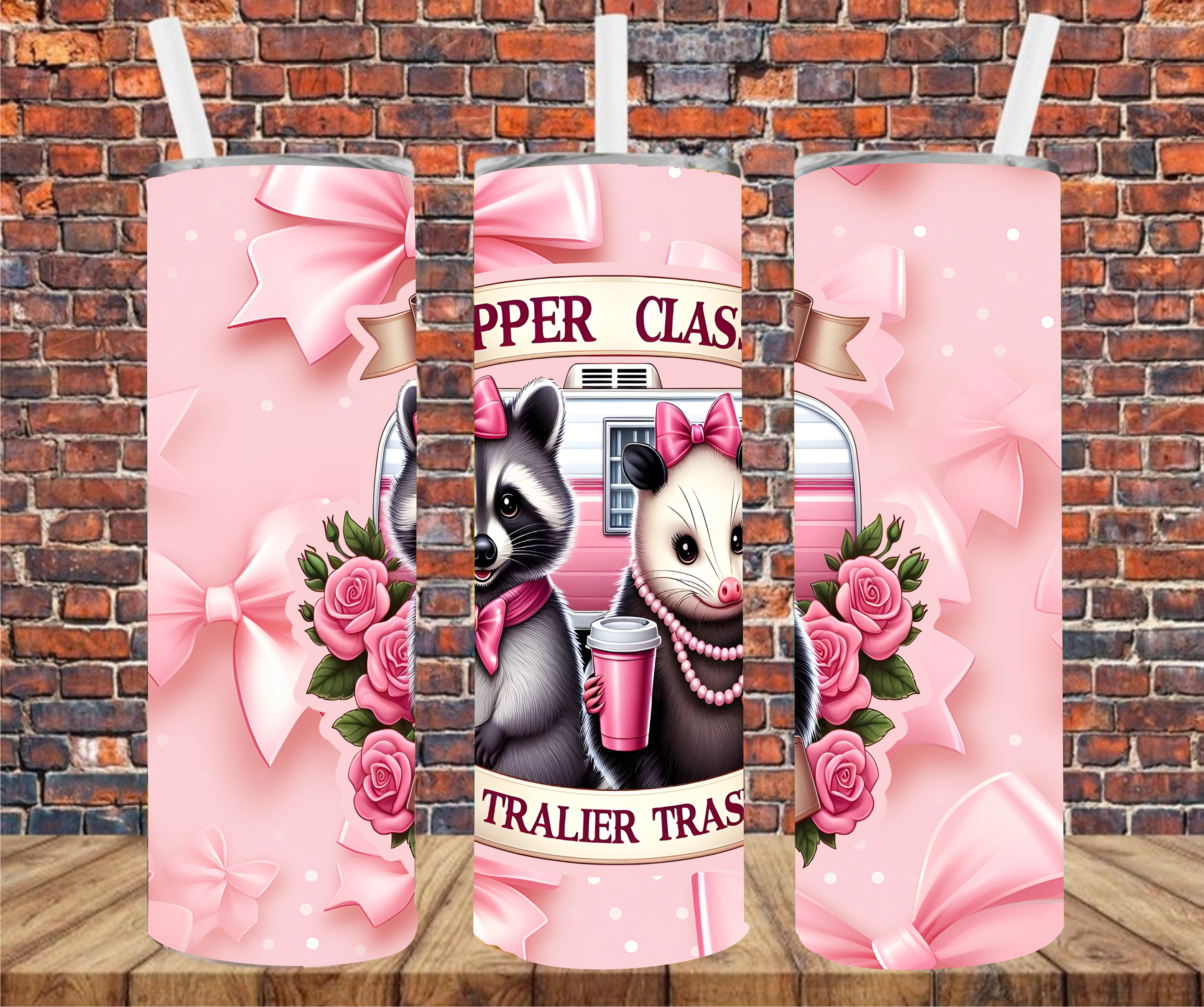 Upper Class Trailer Trash - Tumbler Wrap - Sublimation Transfer
