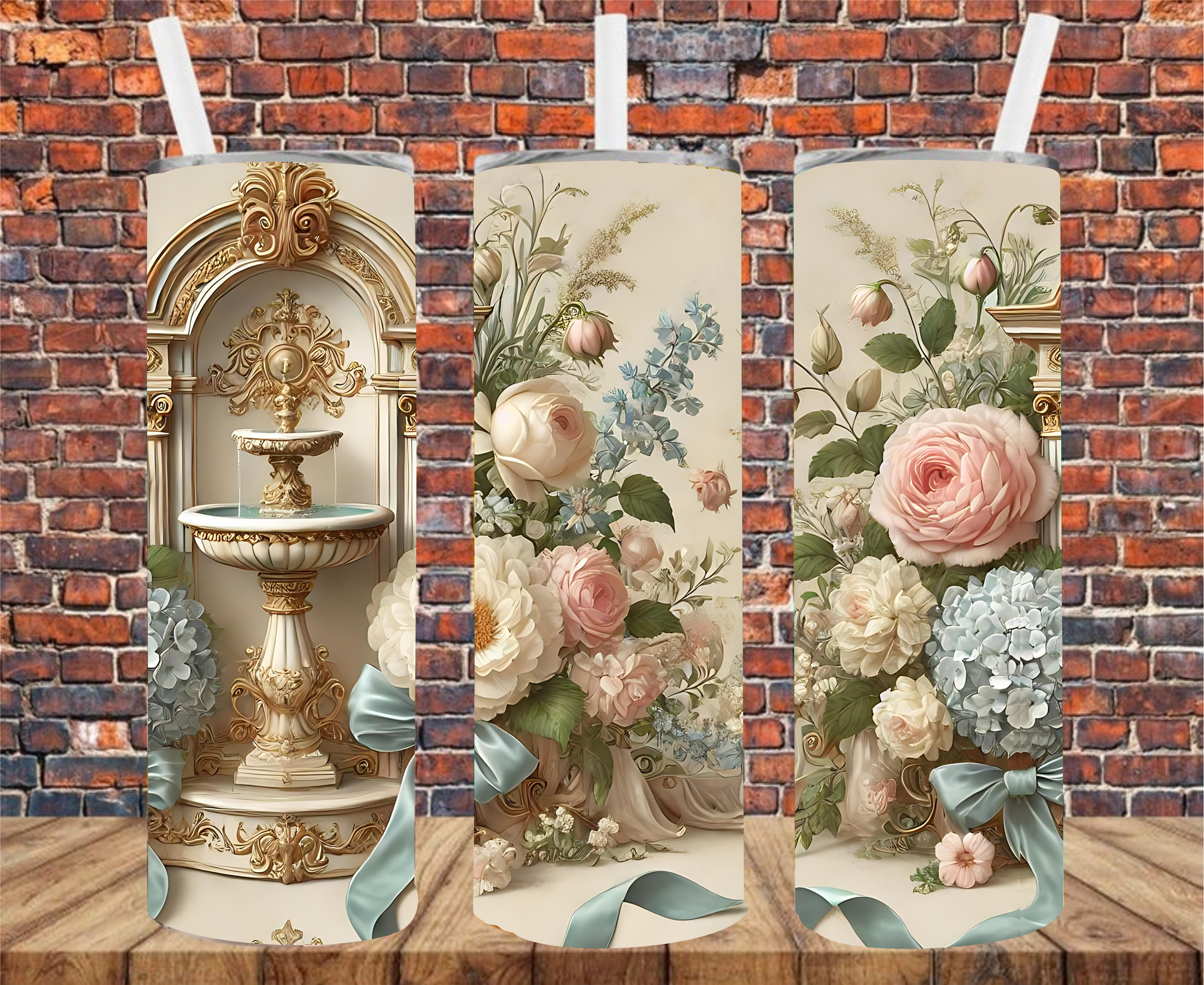 Victorian Fountain - Tumbler Wrap - Sublimation Transfer