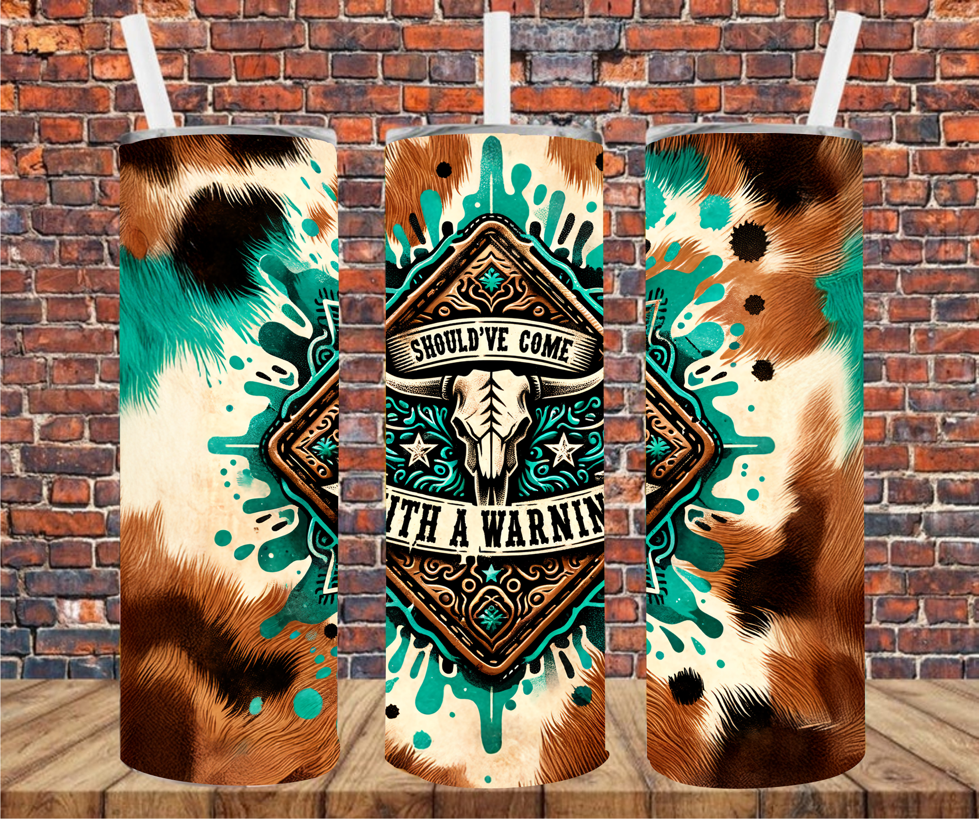 Should've Come With A Warning Label - Tumbler Wrap - Vinyl Transfer