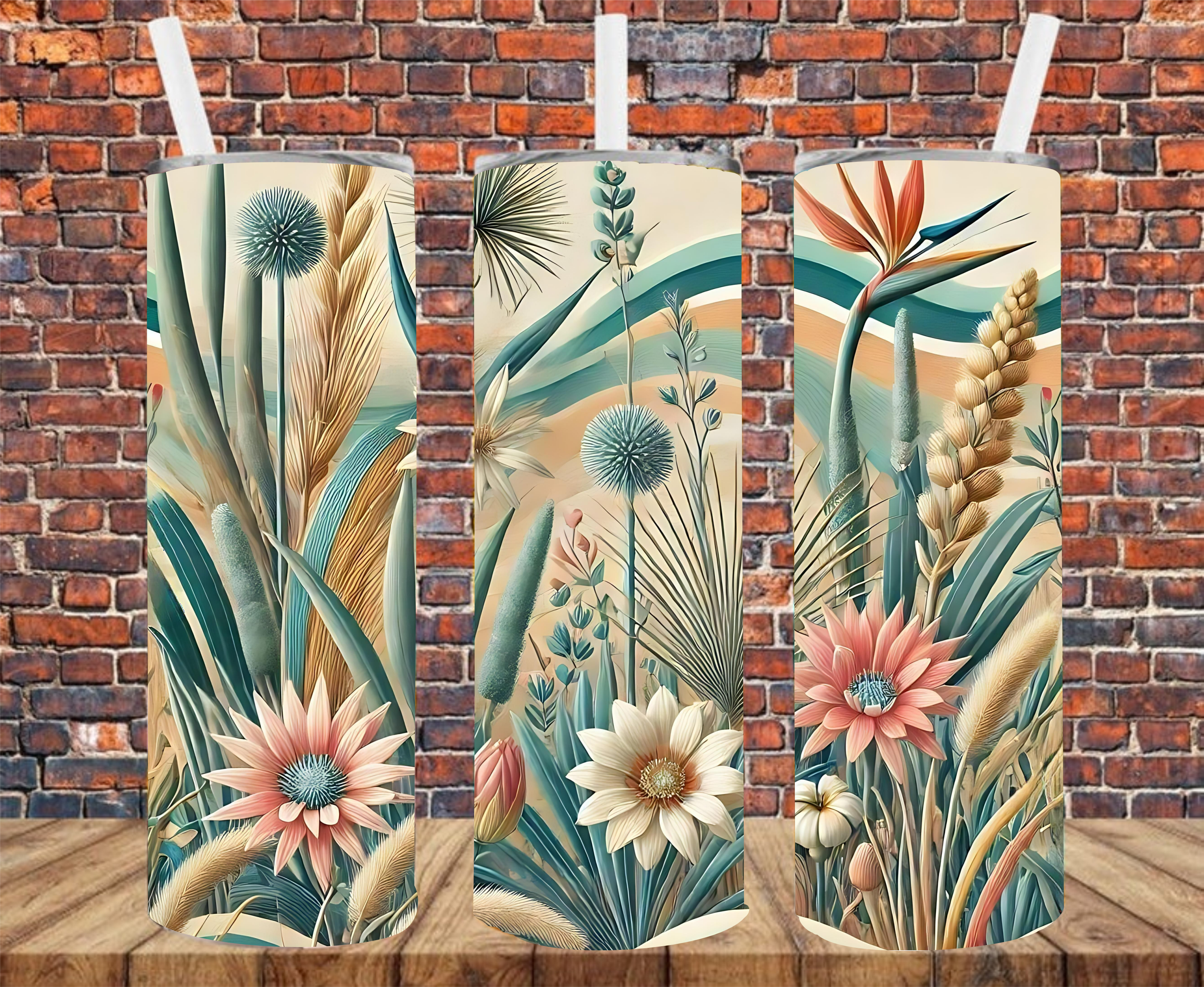 Floral - Tumbler Wrap - Sublimation Transfer
