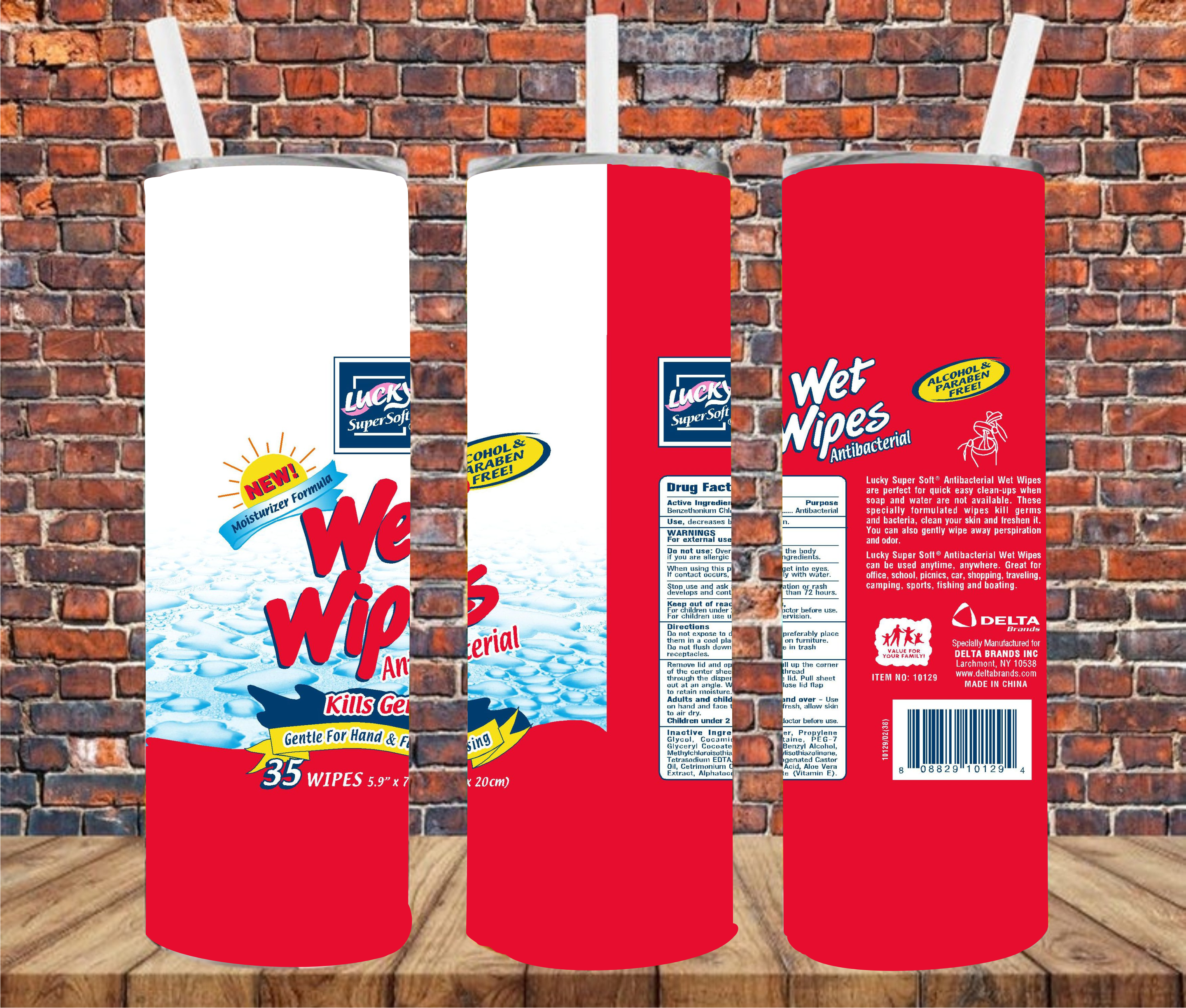Wet Wipes - Sublimation Tumbler Wrap