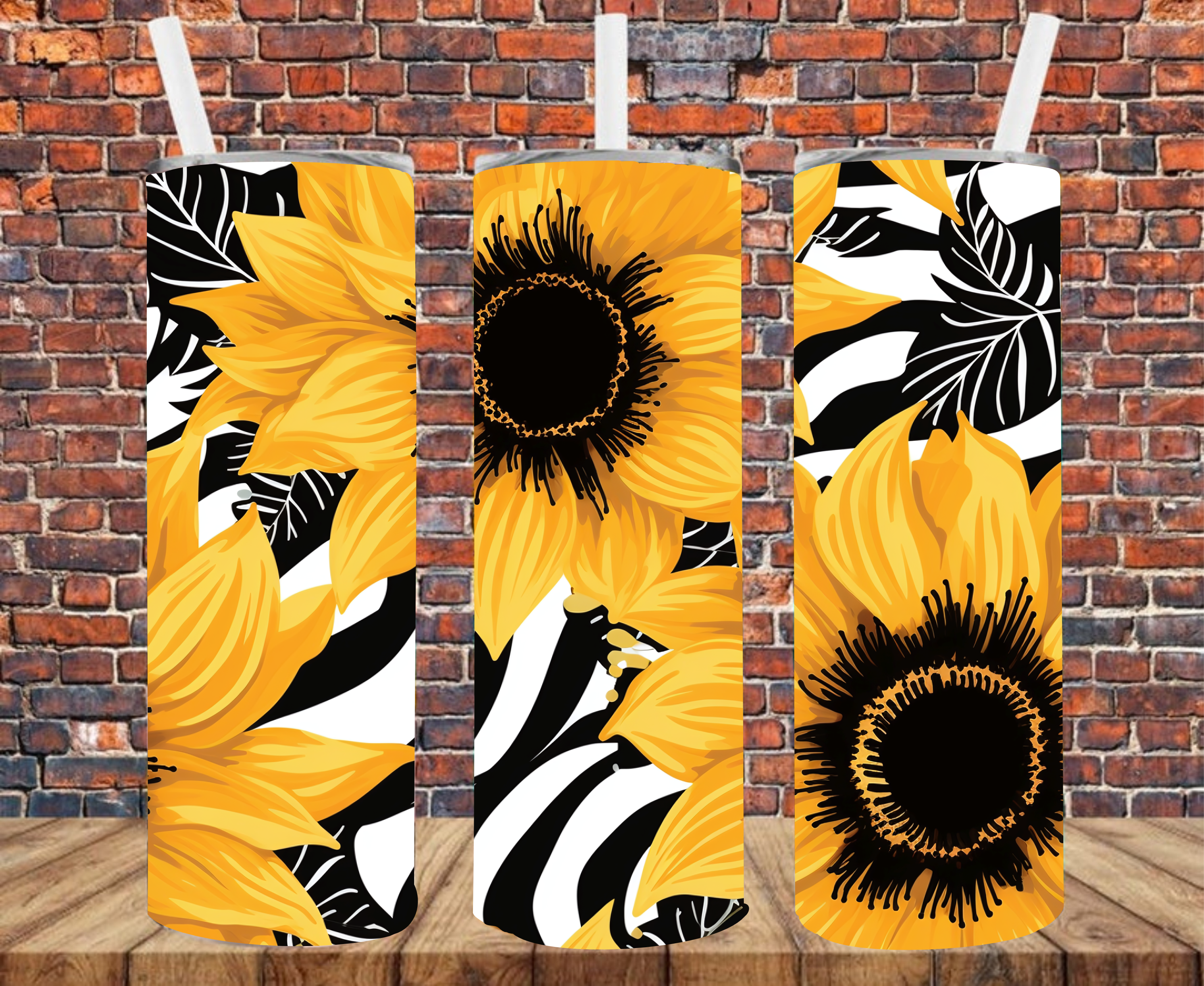 Sunflower Vibrant - Tumbler Wrap - Sublimation Transfer