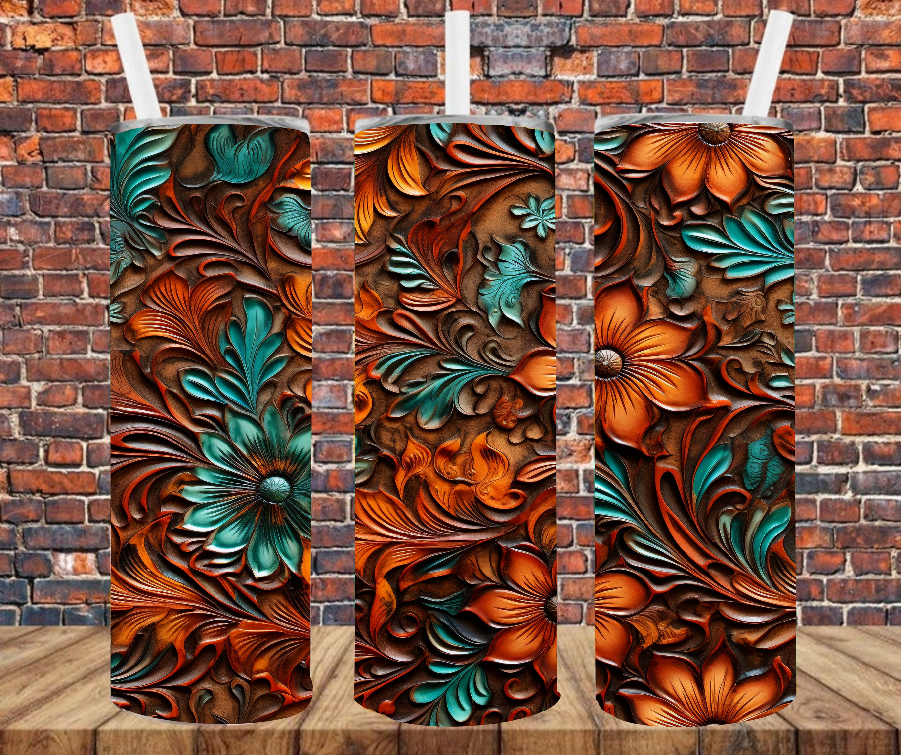 Tooled Leather - Lunch Tote - Sublimation Transfer