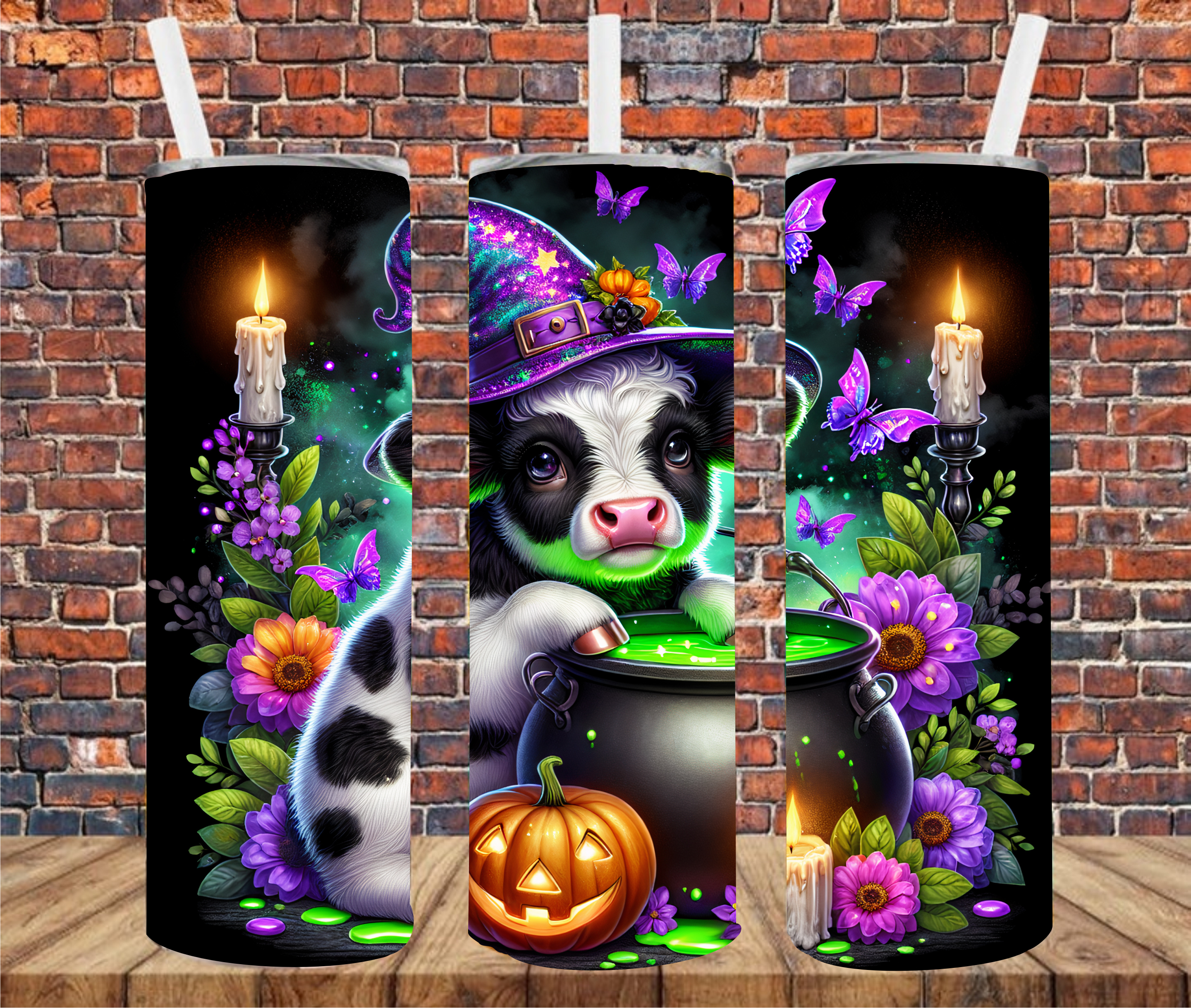 Witchy Cow - Tumbler Wrap - Sublimation Transfers