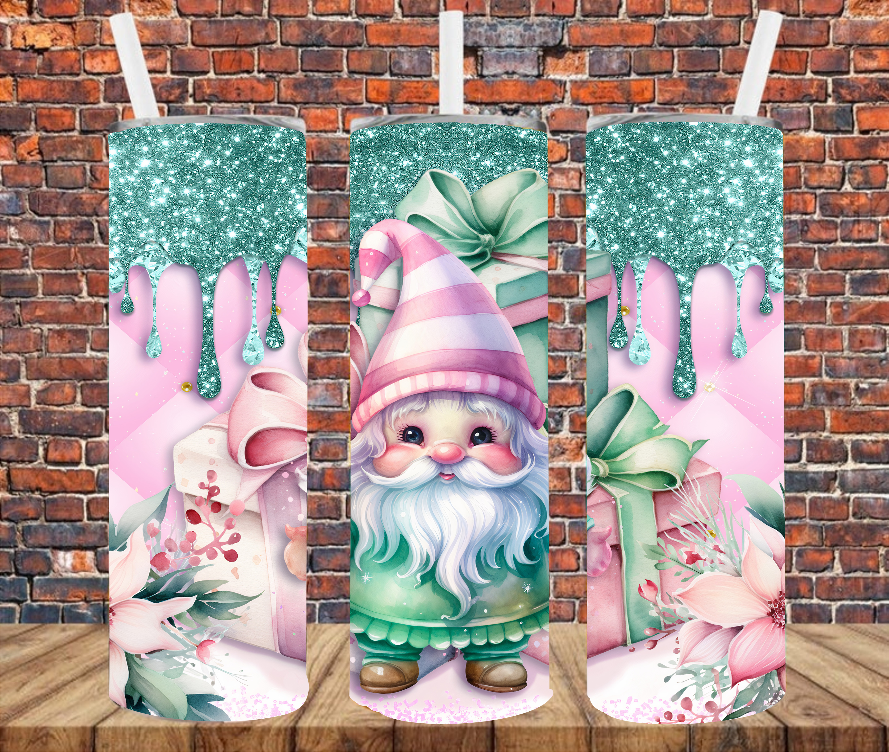 Christmas Gnome - Tumbler Wrap - Sublimation Transfers