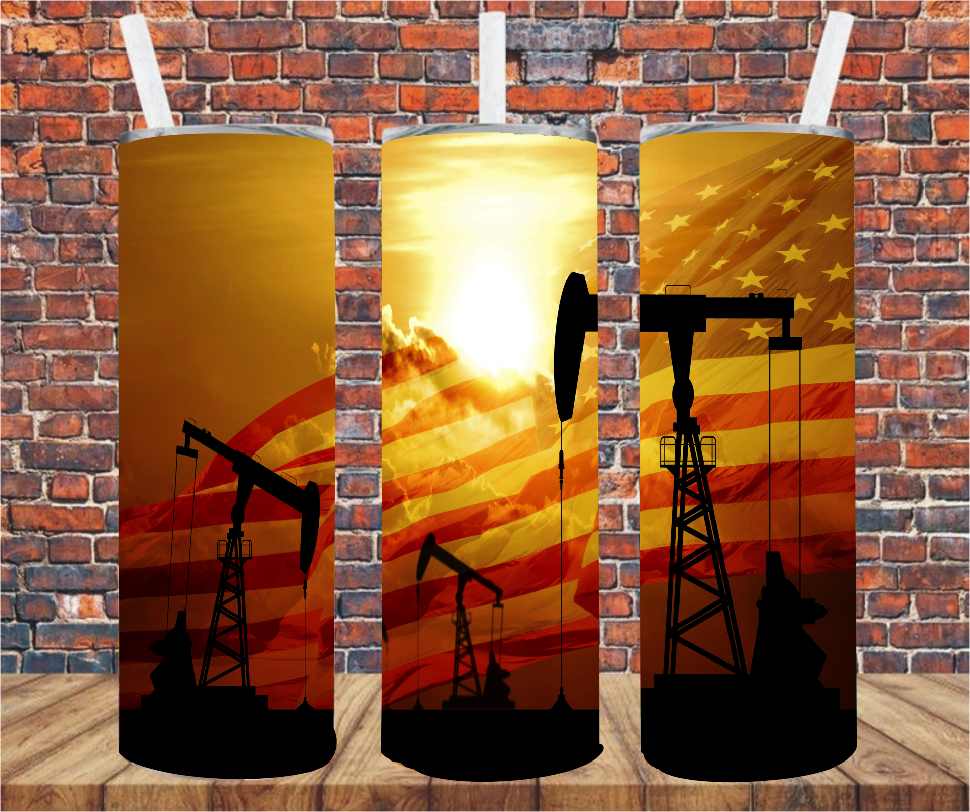 Oil Field - Tumbler Wrap - Sublimation Transfers