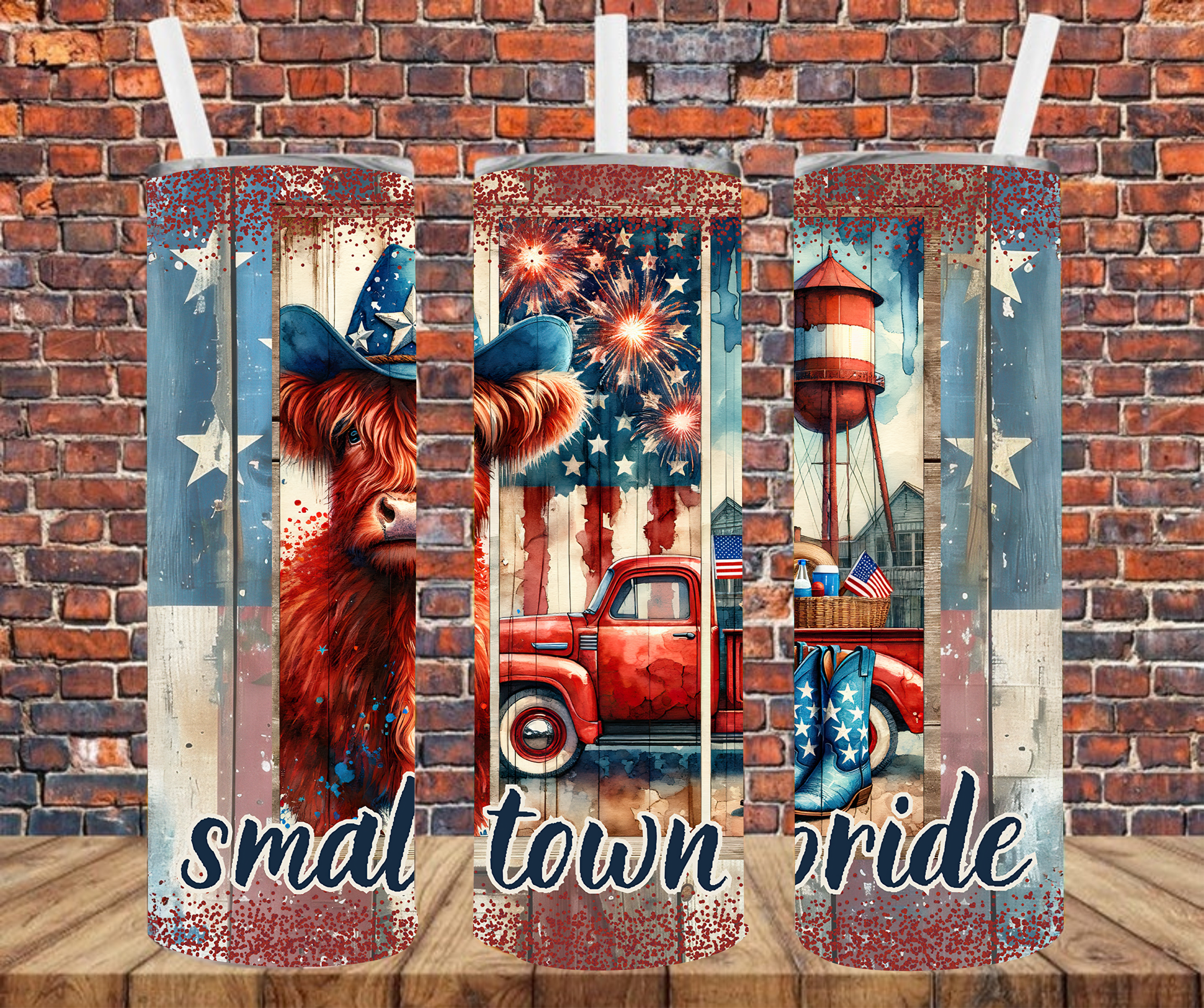 Small Town Pride - Tumbler Wrap - Sublimation Transfers