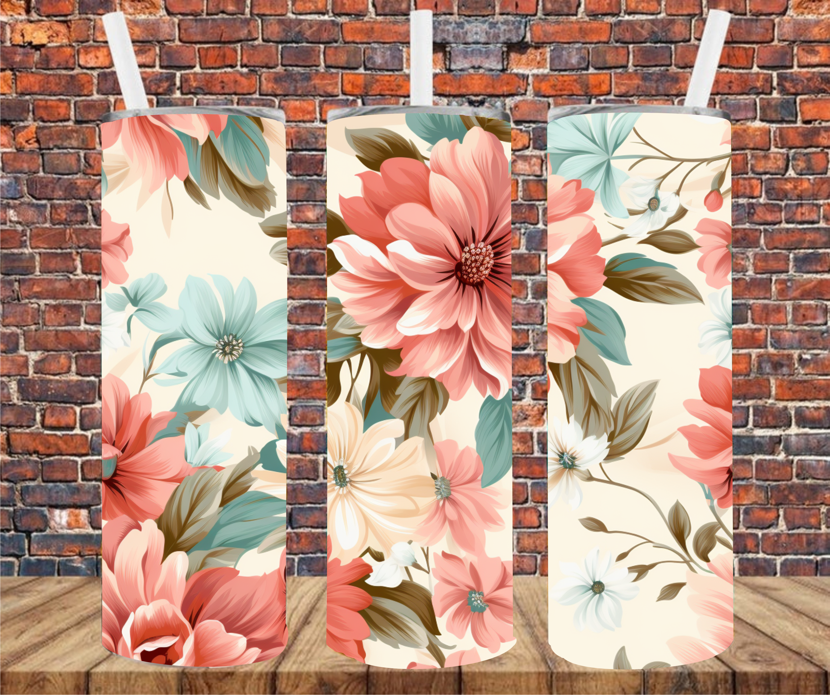 Floral - Tumbler Wrap - Sublimation Transfer