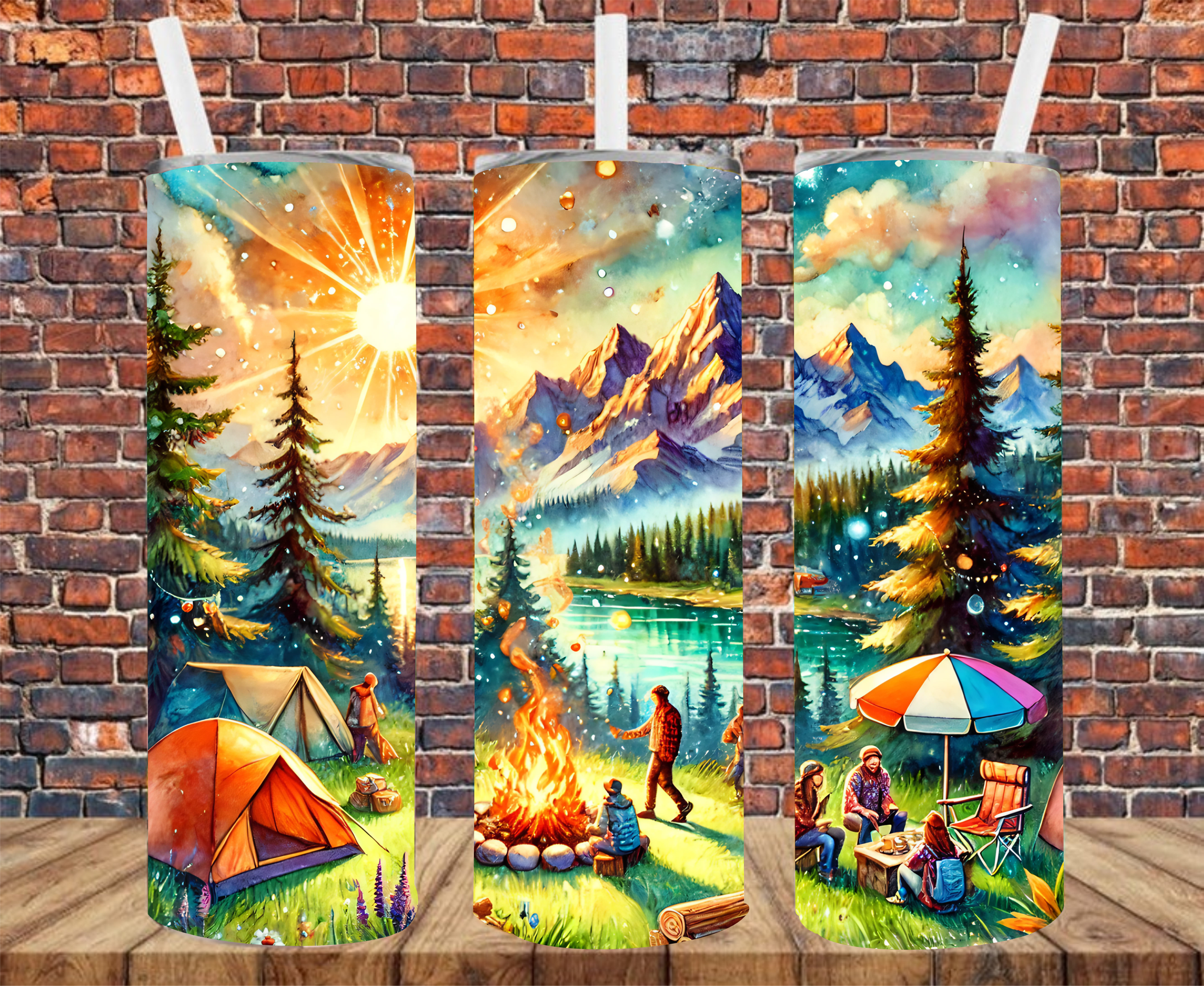 Camping - Tumbler Wrap - Sublimation Transfer