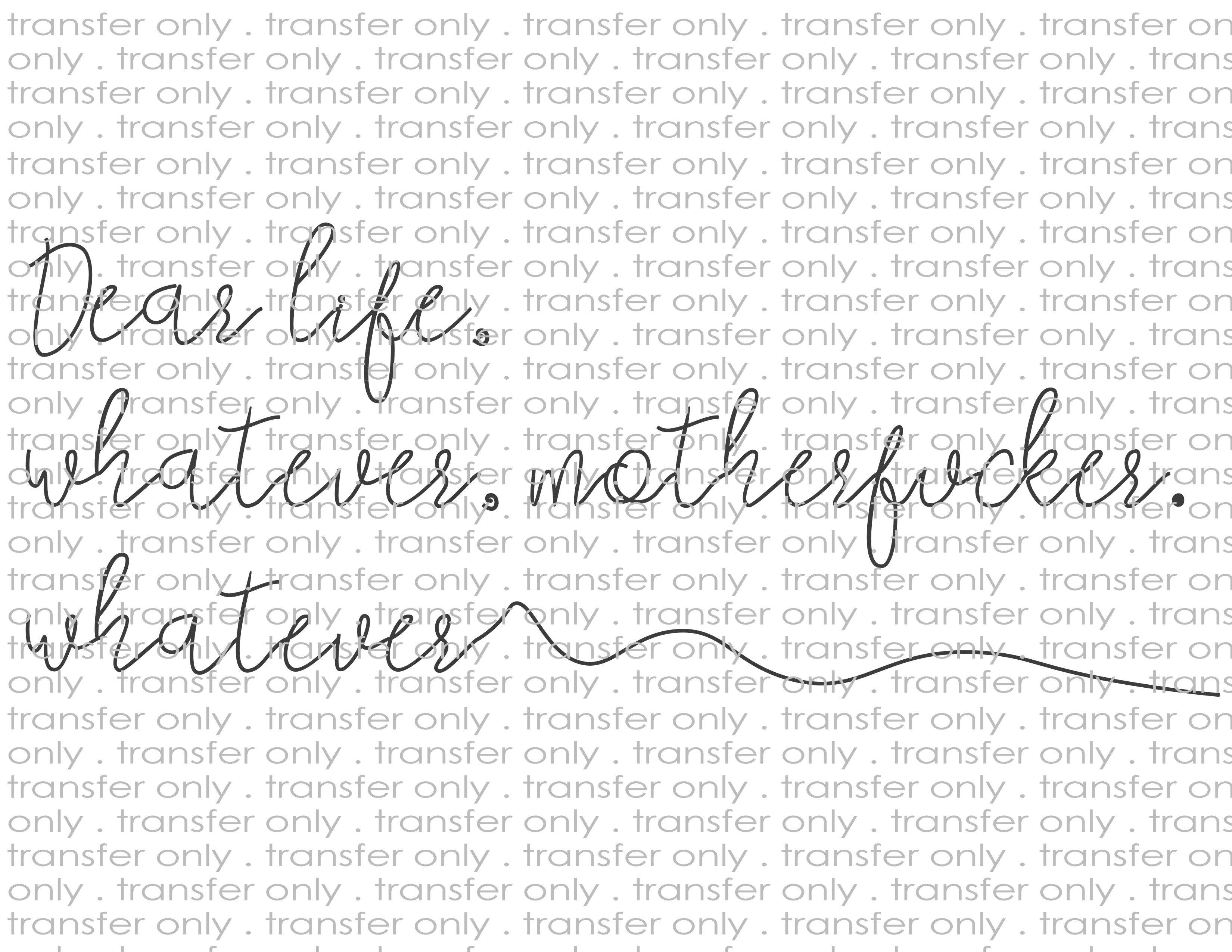 Dear Life - Waterslide, Sublimation Transfers