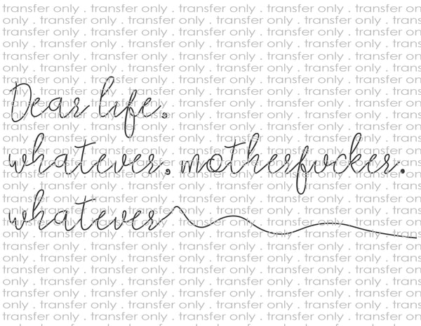 Dear Life - Waterslide, Sublimation Transfers