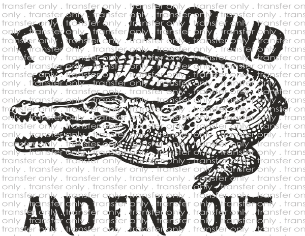 F*uck Around Find Out - Waterslide, Sublimation Transfers