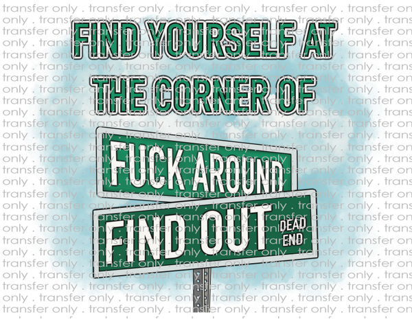 Fuck Around & Find Out - Waterslide, Sublimation Transfers