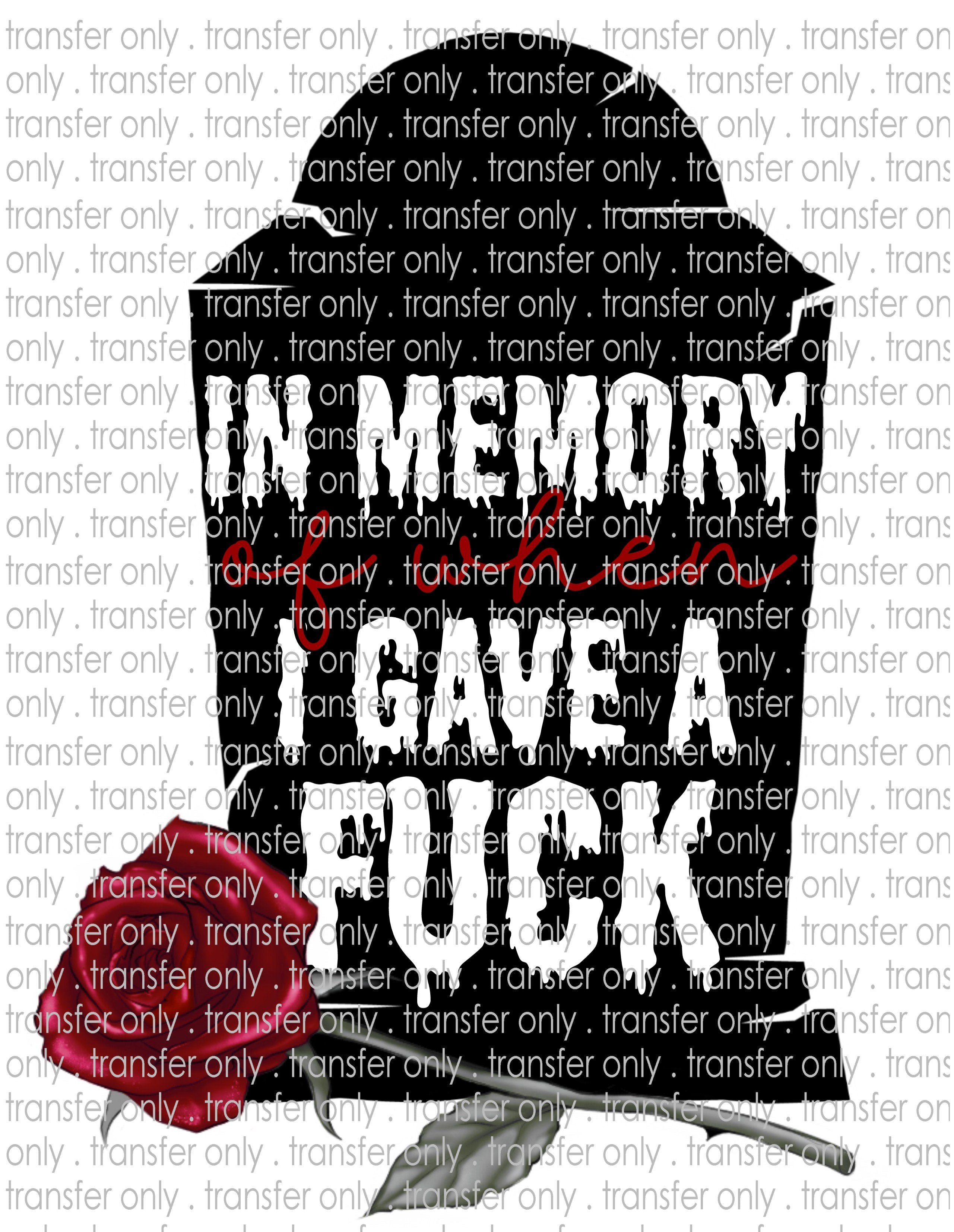 In Memory - Waterslide, Sublimation Transfers