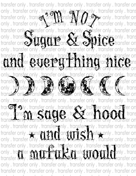 Not Sugar and Spice - Waterslide, Sublimation Transfers