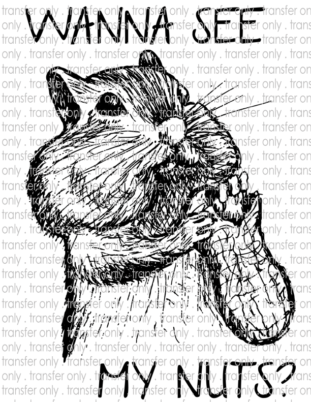 Wanna See My Nuts? - Waterslide, Sublimation Transfers