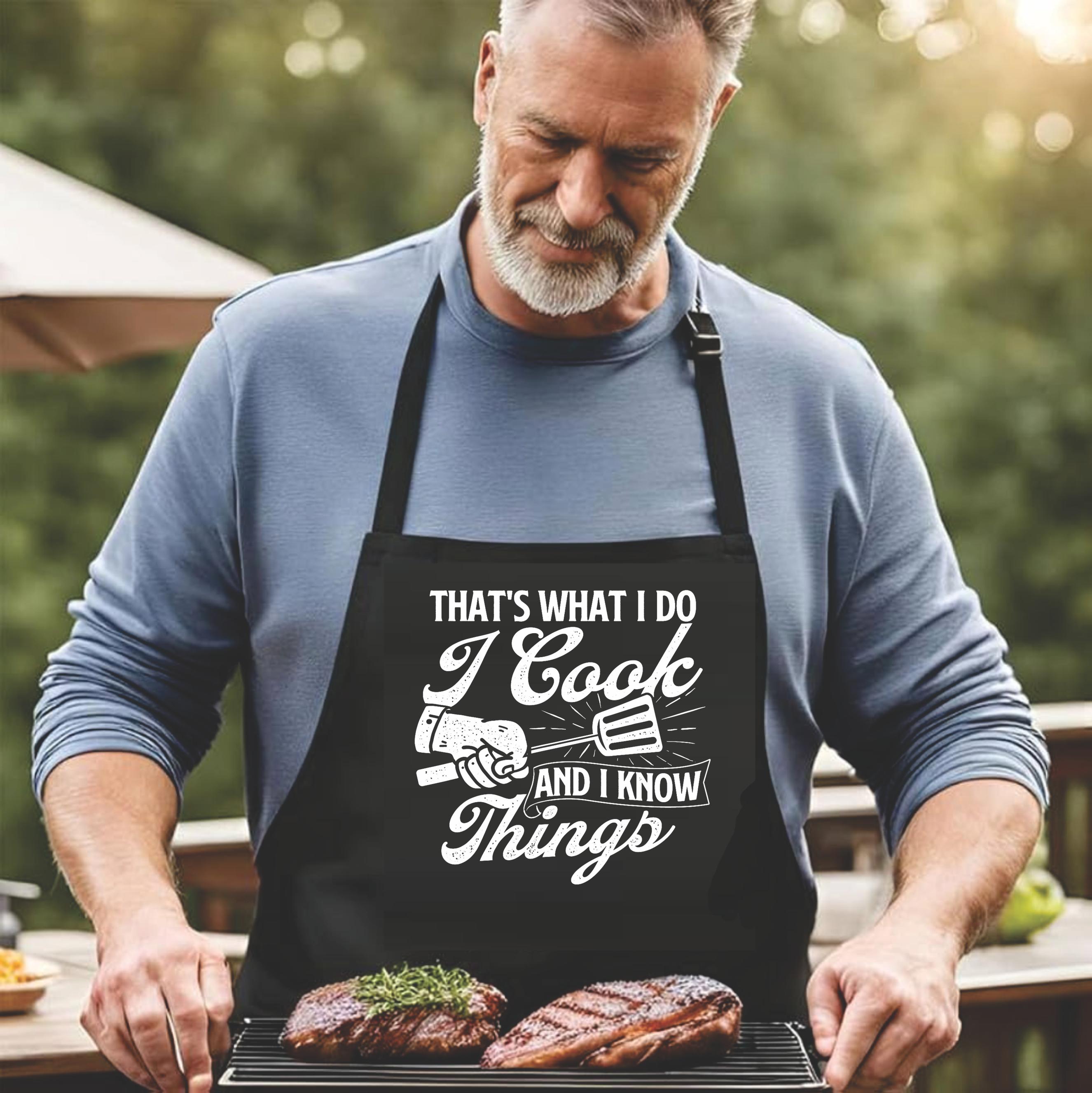 That's What I Do, I Cook & I Know Things - DTF Transfer for Shirts & Aprons