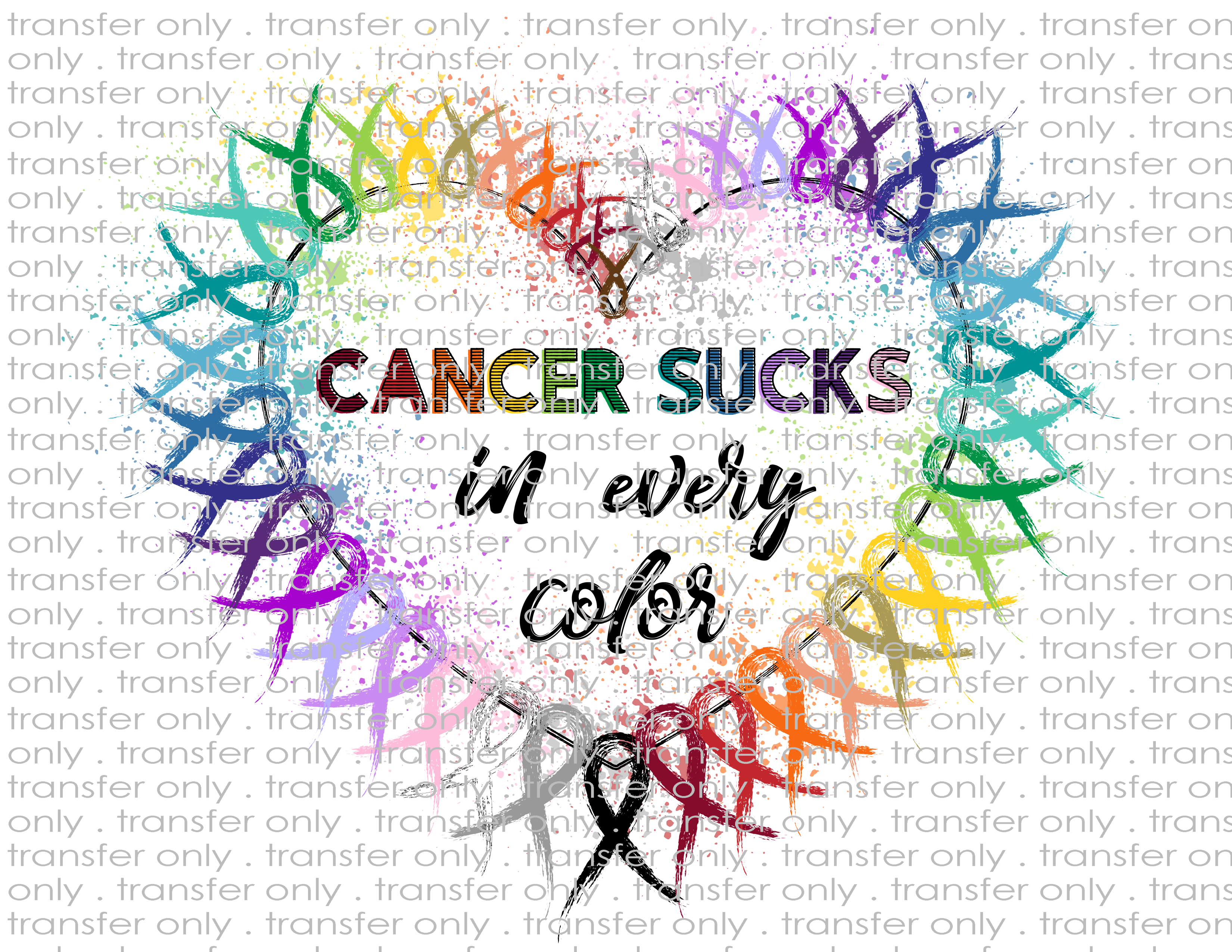 Cancer Awareness - Waterslide, Sublimation Transfers