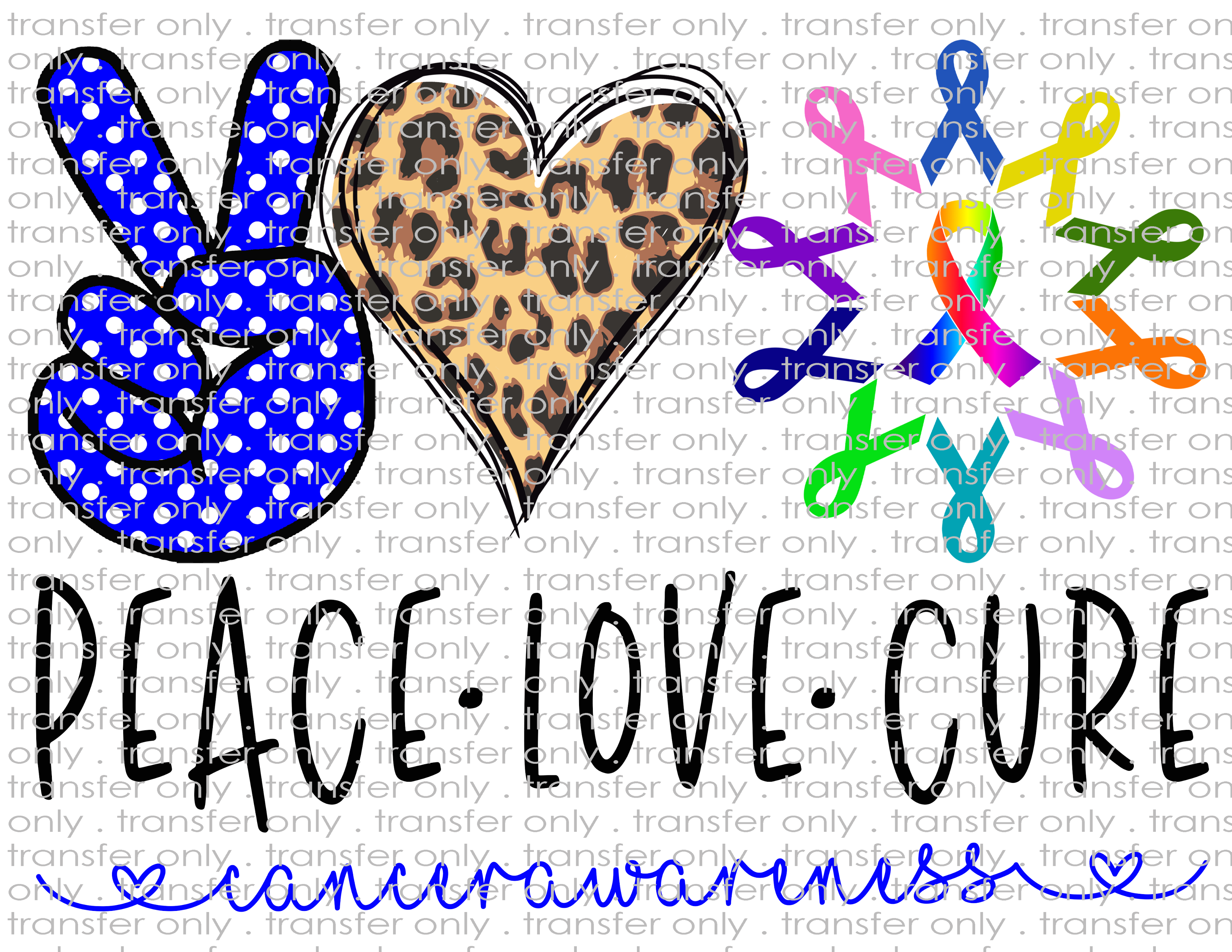 Cancer Awareness - Waterslide, Sublimation Transfers