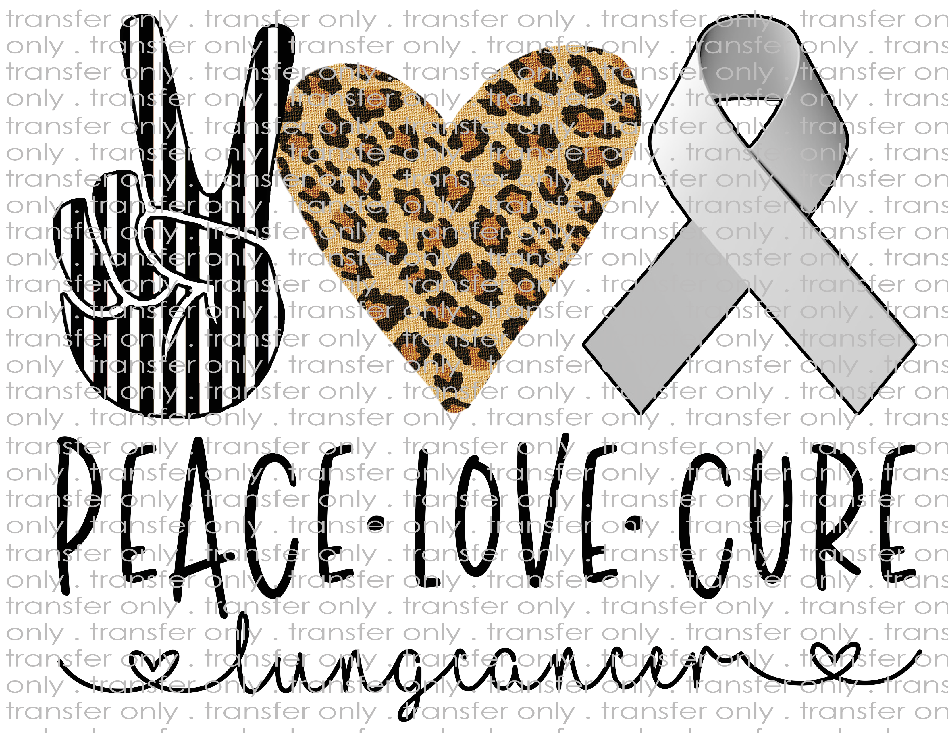 Lung Cancer Awareness - Waterslide, Sublimation Transfers