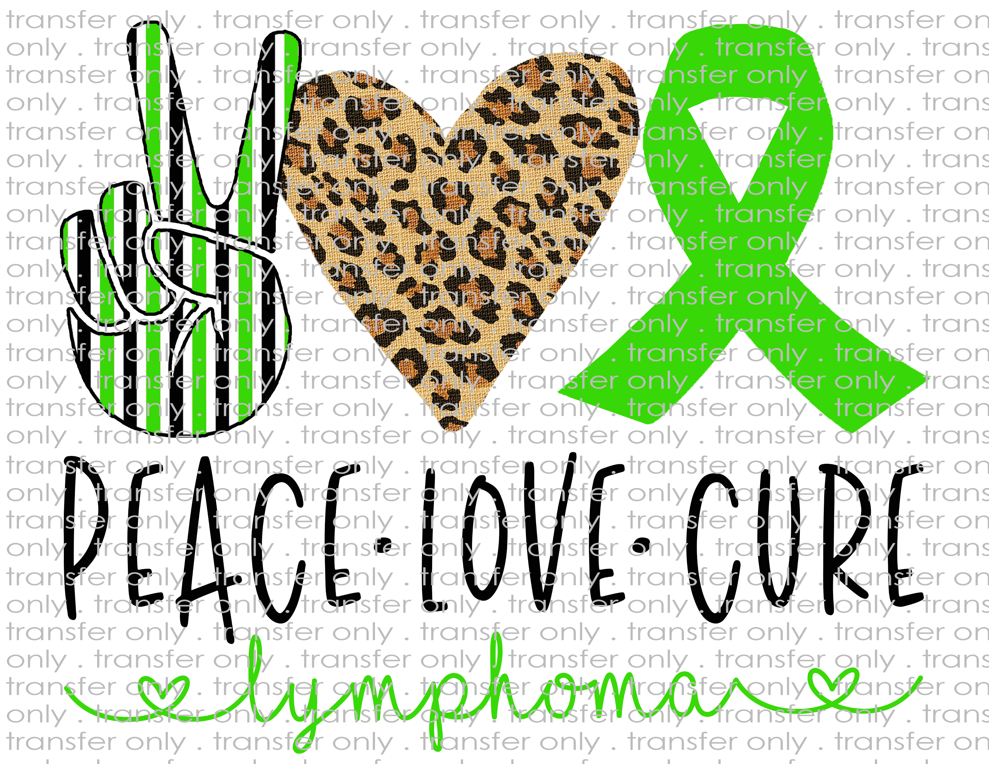 Lymphoma Awareness - Waterslide, Sublimation Transfers