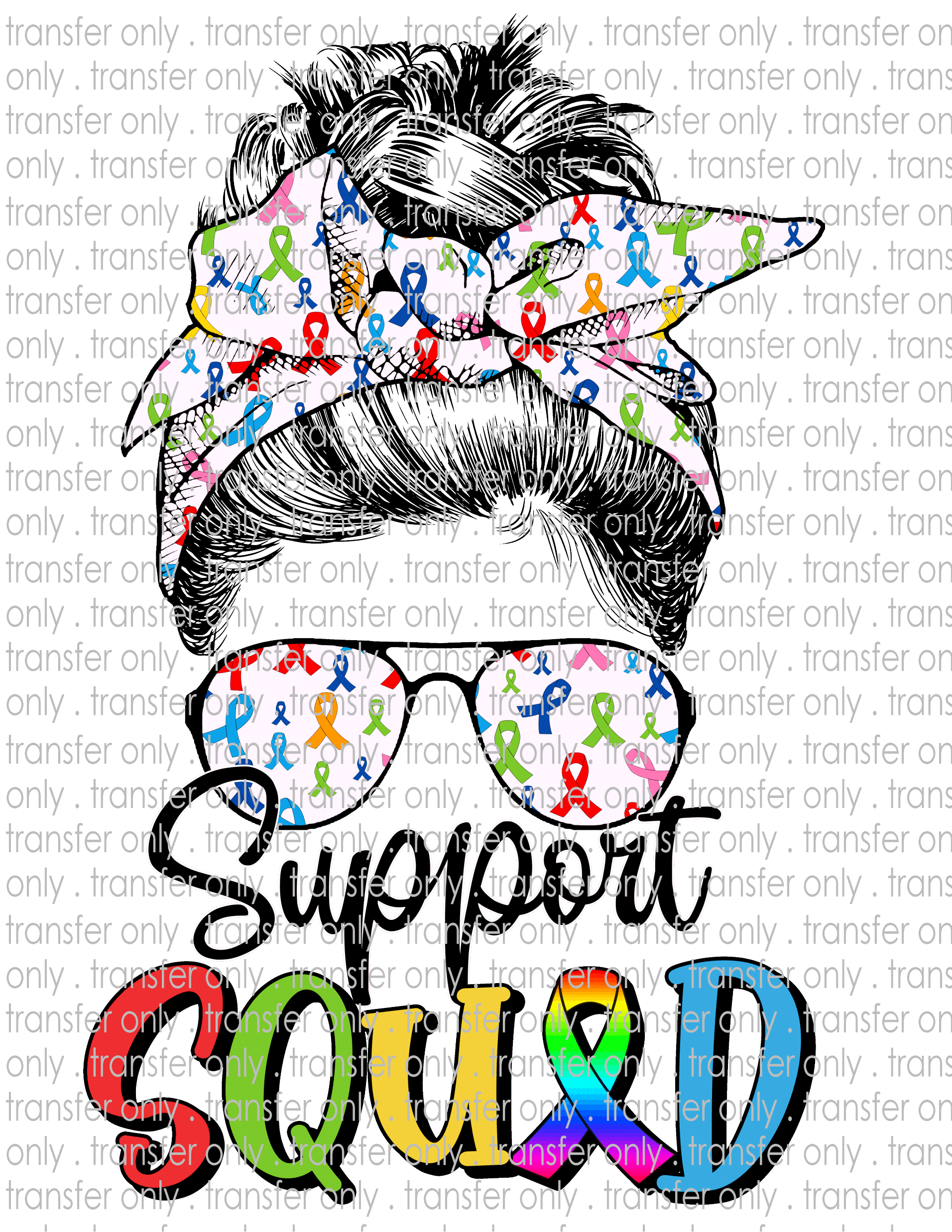 Support Squad - Waterslide, Sublimation Transfers