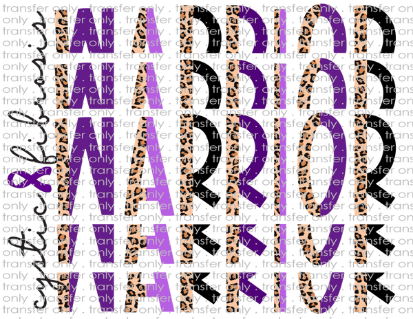 Cystic Fibrosis Warrior - Waterslide, Sublimation Transfers